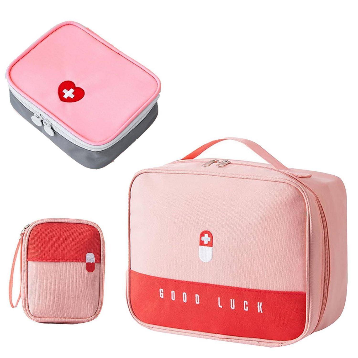 Medikamententasche 3er Set Rosa Wasserdicht Oxford Stoff Doppellagig