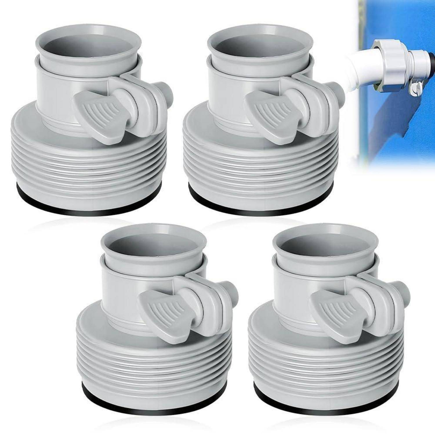 4x Poolschlauch Adapter 1,5 Zoll Typ B Schlauchverbinder für Pumpen