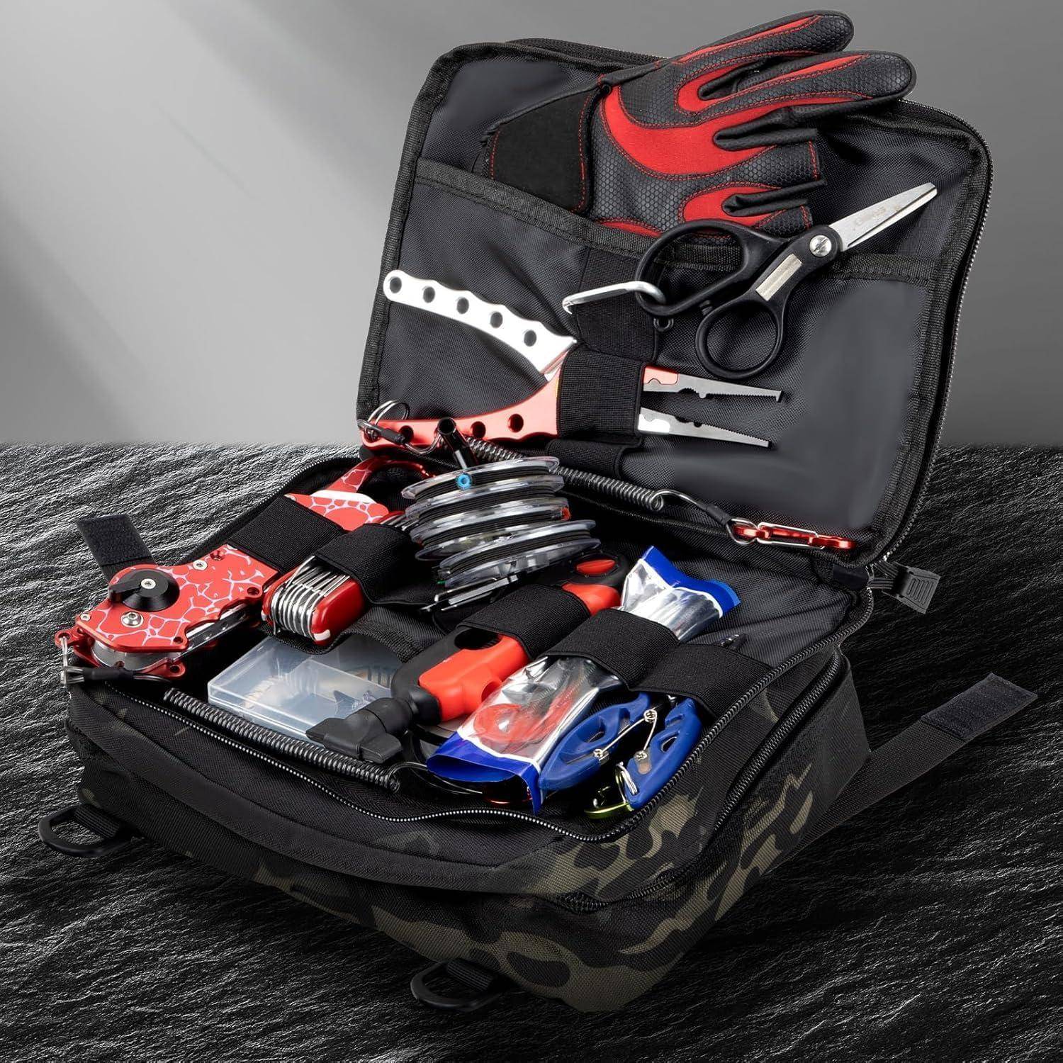 Jueachy Molle Tasche Doppelte Schicht Taktisch Schwarz-cp