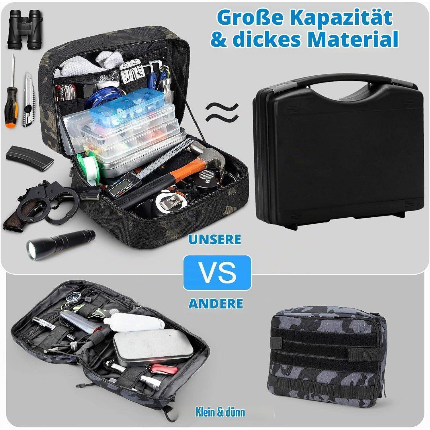 Jueachy Molle Tasche Doppelte Schicht Taktisch Schwarz-cp
