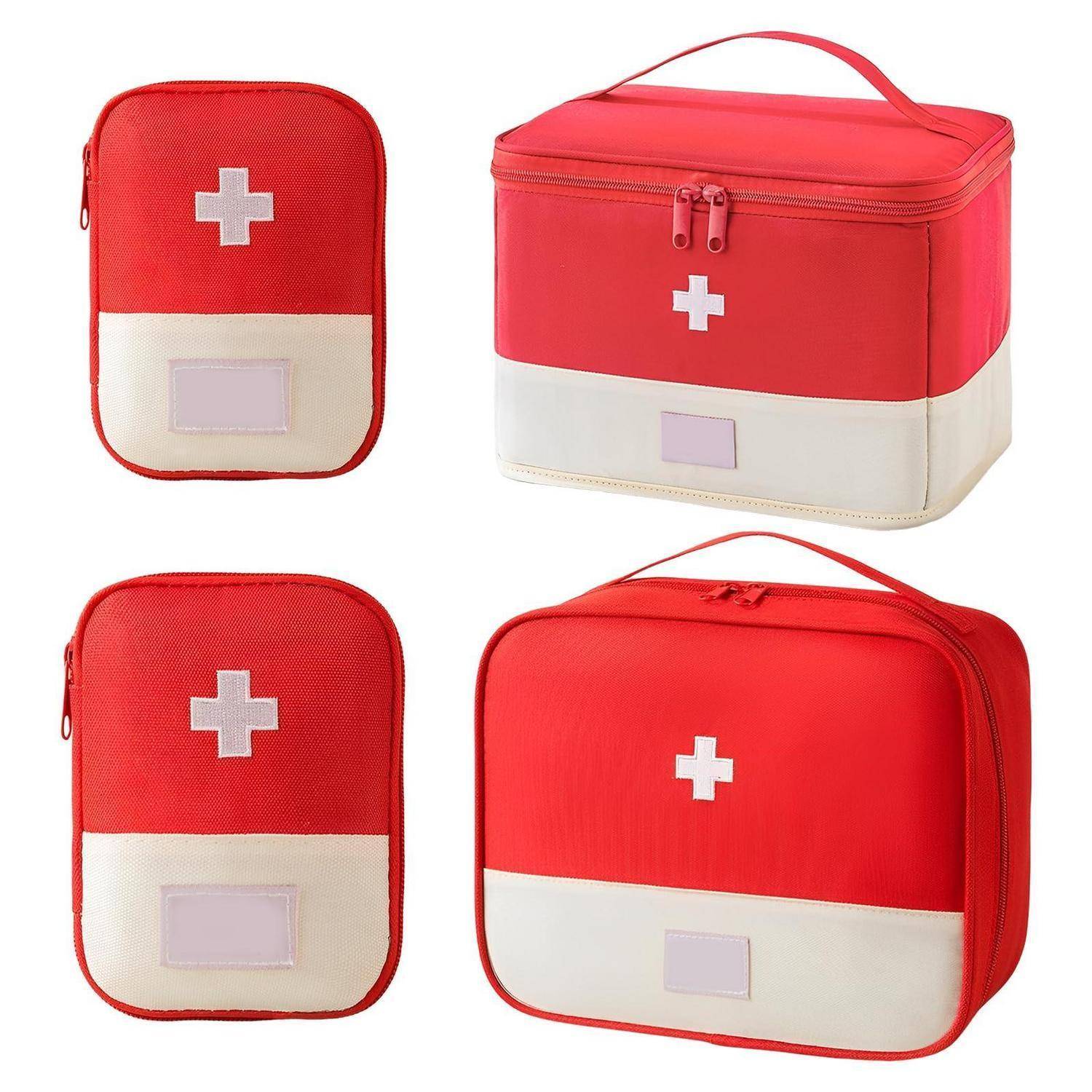 Medikamententaschen Set 4-teilig Rot Wasserdicht Oxford-Gewebe