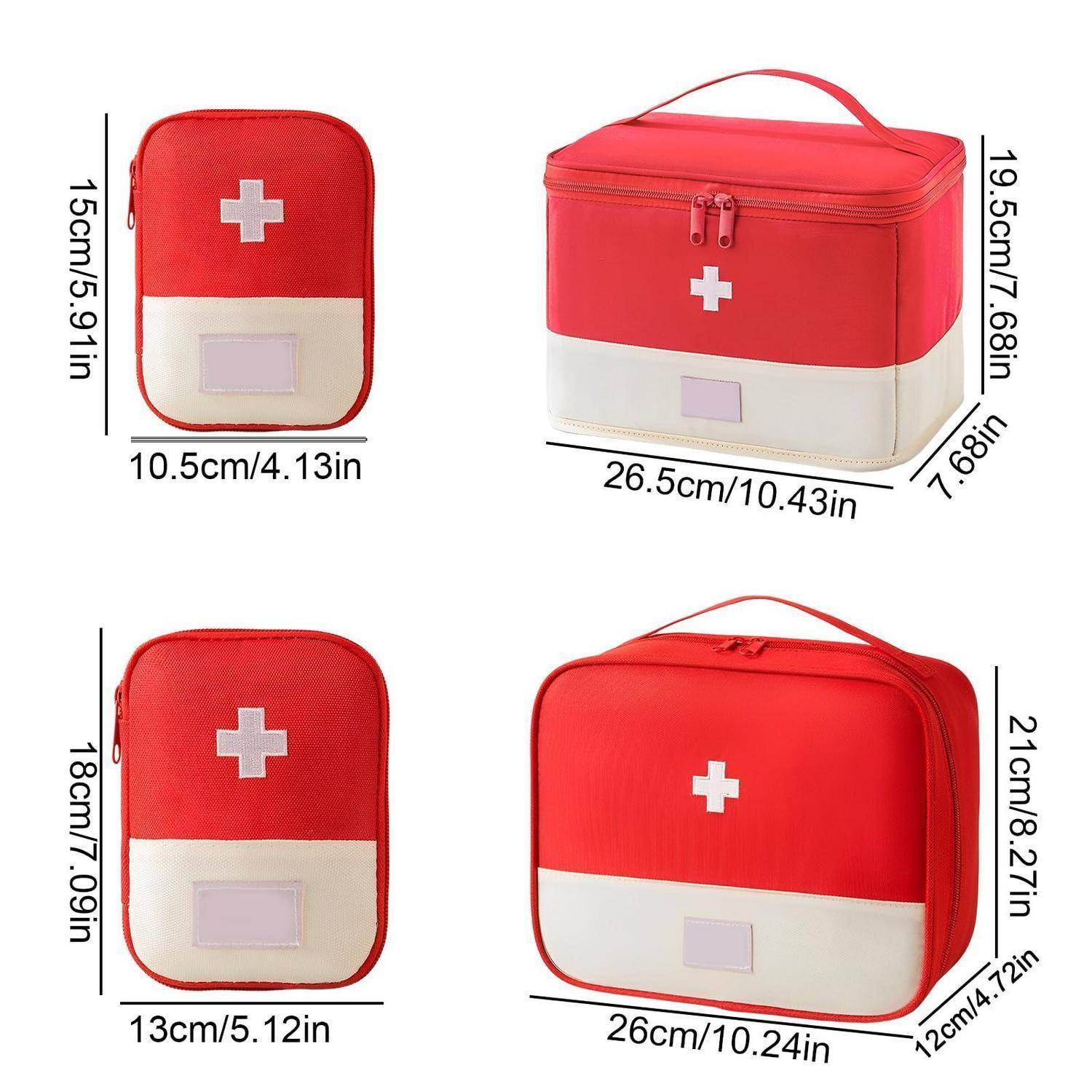 Medikamententaschen Set 4-teilig Rot Wasserdicht Oxford-Gewebe