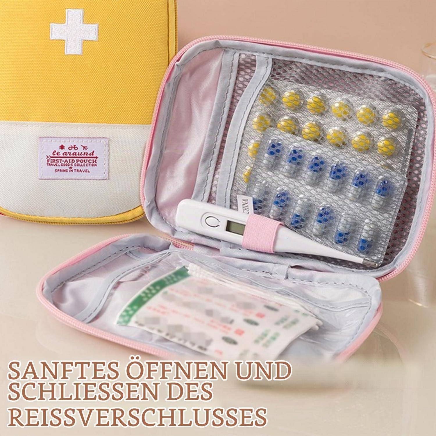 Medikamententasche 4 Stück Reiseapotheke leer wasserdicht Oxford-Stoff
