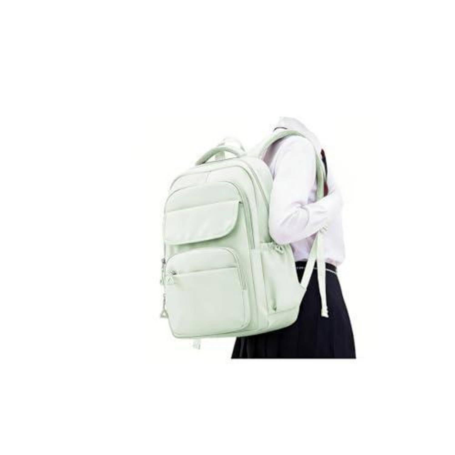Schulrucksack 15,6 Zoll Laptop Rucksack mintgrün wasserabweisend
