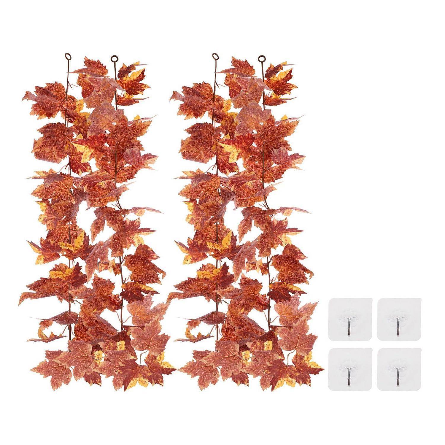 Herbstgirlande Ahornblatt 2 Stück 175cm Rot/Gelb