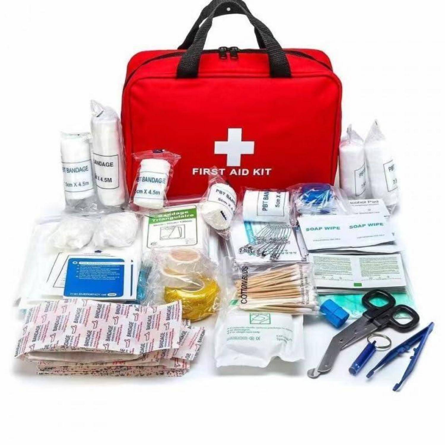 Erste Hilfe Set 120 Teile Rot Outdoor Reiseapotheke Tasche Nylon