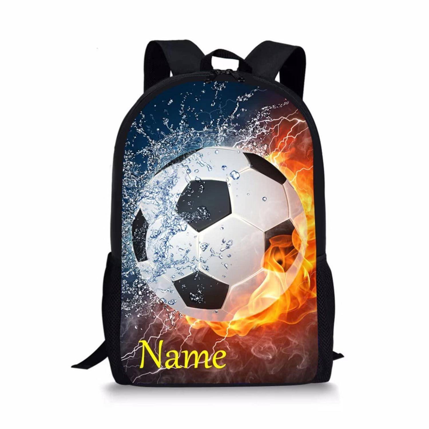 Kinderrucksack mit Fußball-Print, 28x44x13cm, 300D Polyester