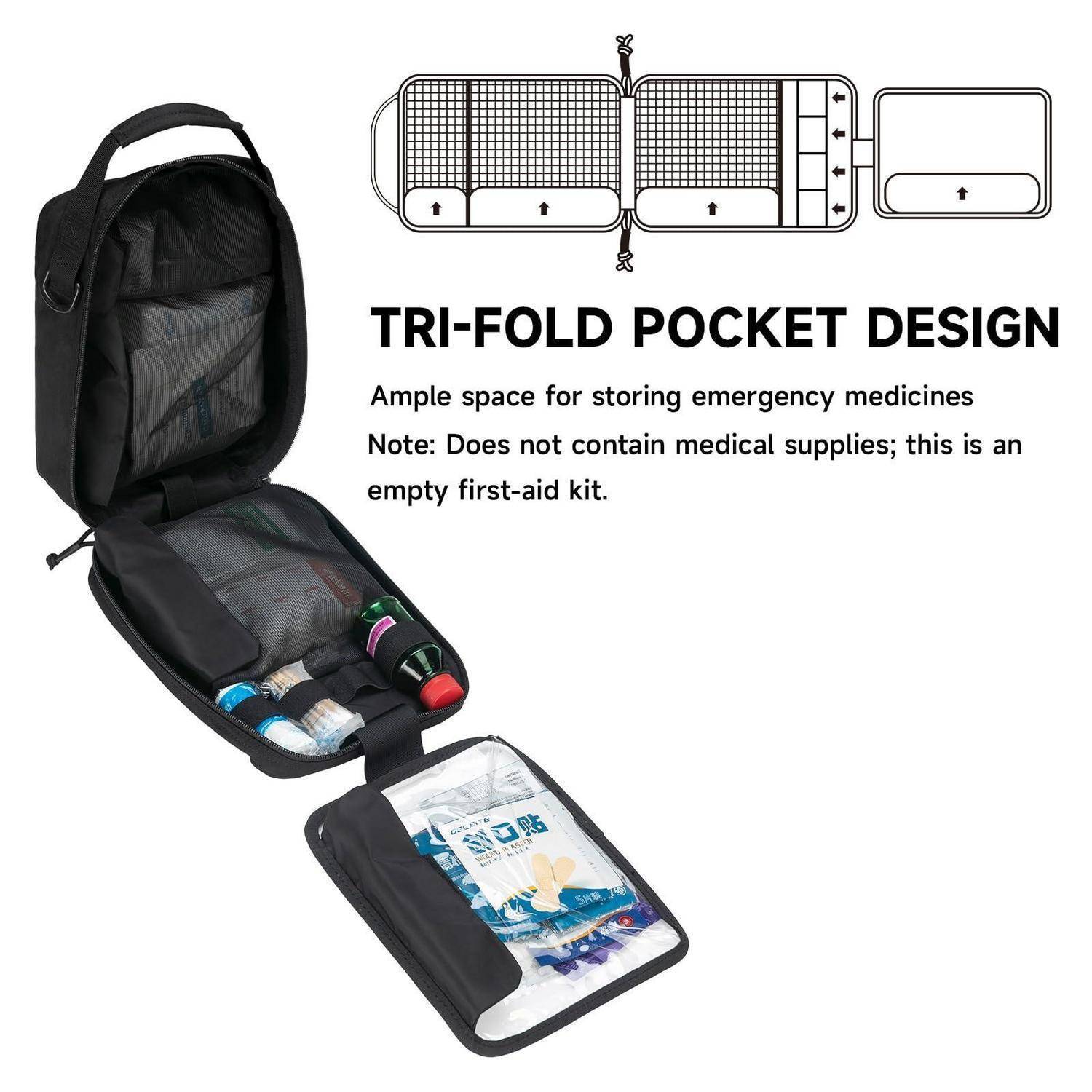 IFAK Tasche Rip-Away Molle EMT Medizinische Tasche Schwarz