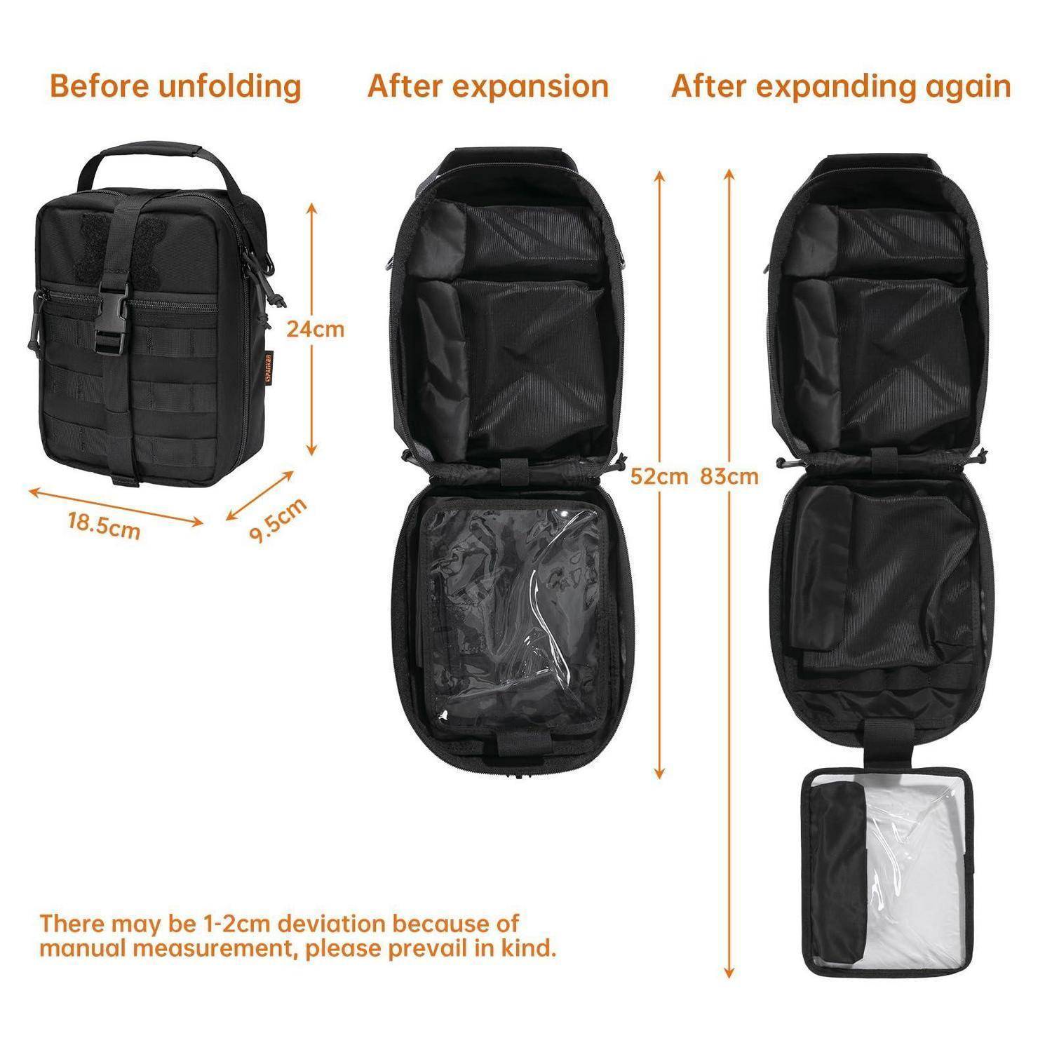 IFAK Tasche Rip-Away Molle EMT Medizinische Tasche Schwarz