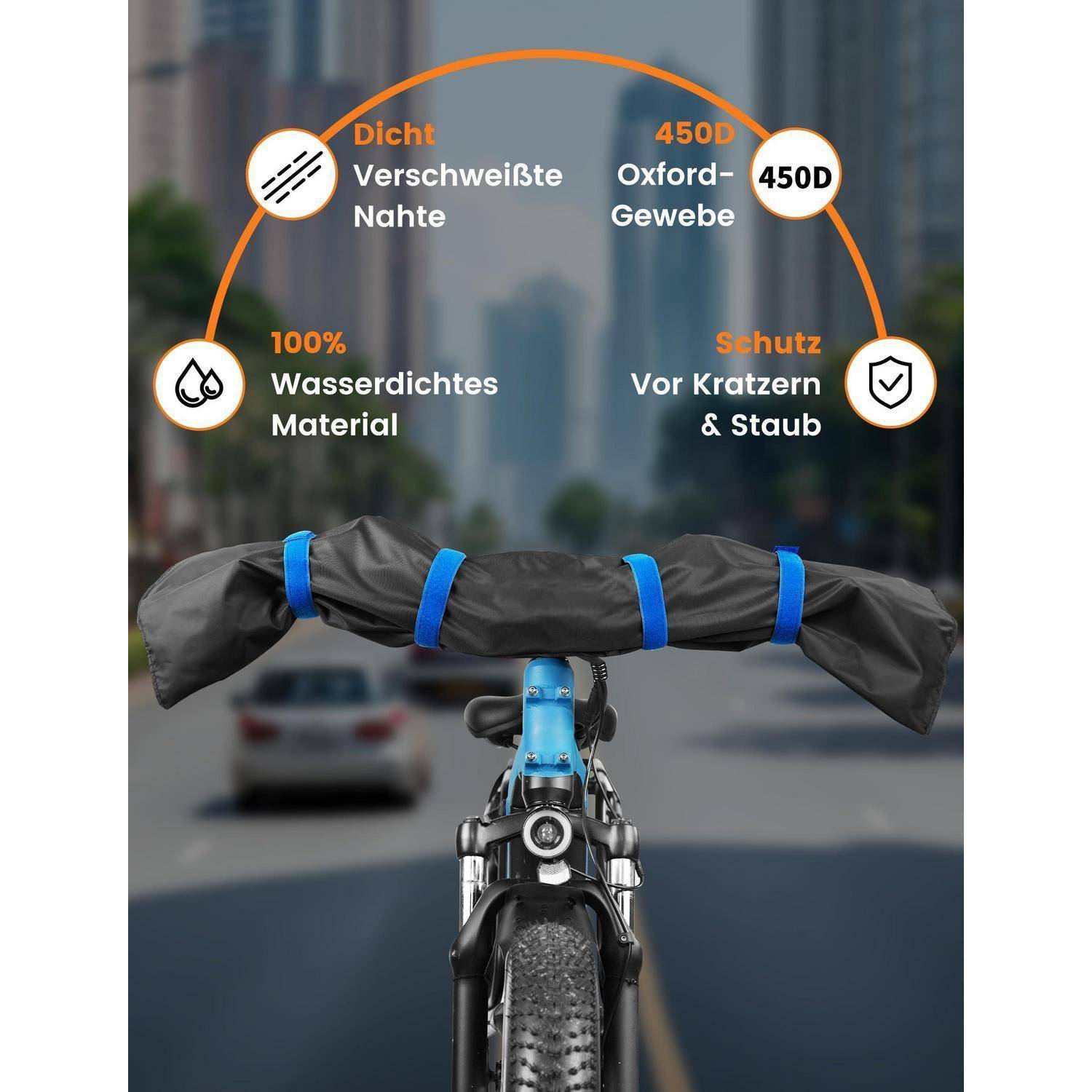 Lenkerschutzhülle E-Bike Fahrrad Transportschutz 450D Oxford wasserabweisend