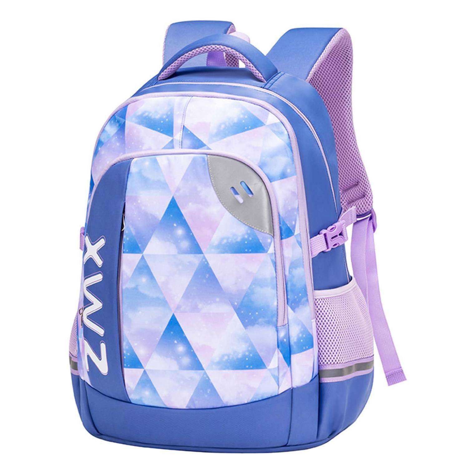 Amythe Schulrucksack Mädchen 46L Hellblau Wasserdicht Robust