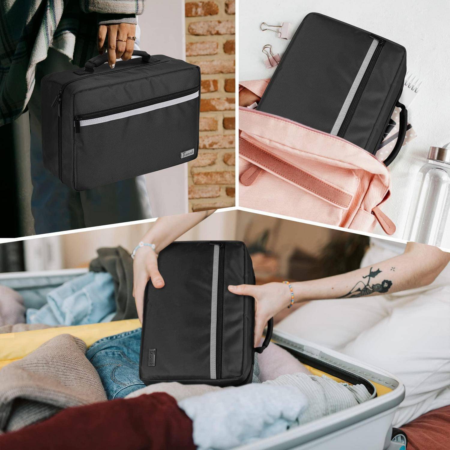 Trunab Erste-Hilfe-Tasche mit mehreren Fächern, Schwarz