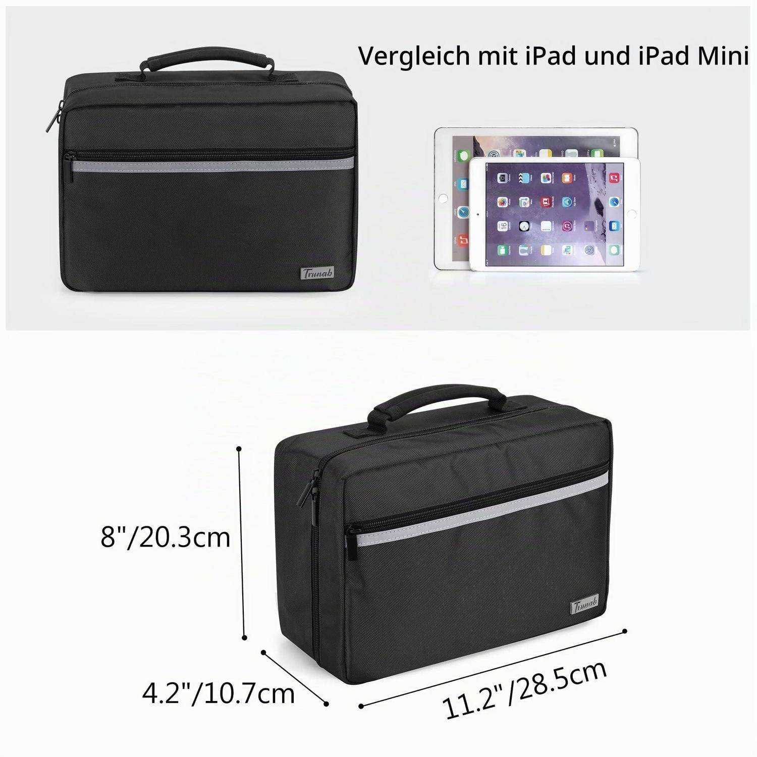 Trunab Erste-Hilfe-Tasche mit mehreren Fächern, Schwarz