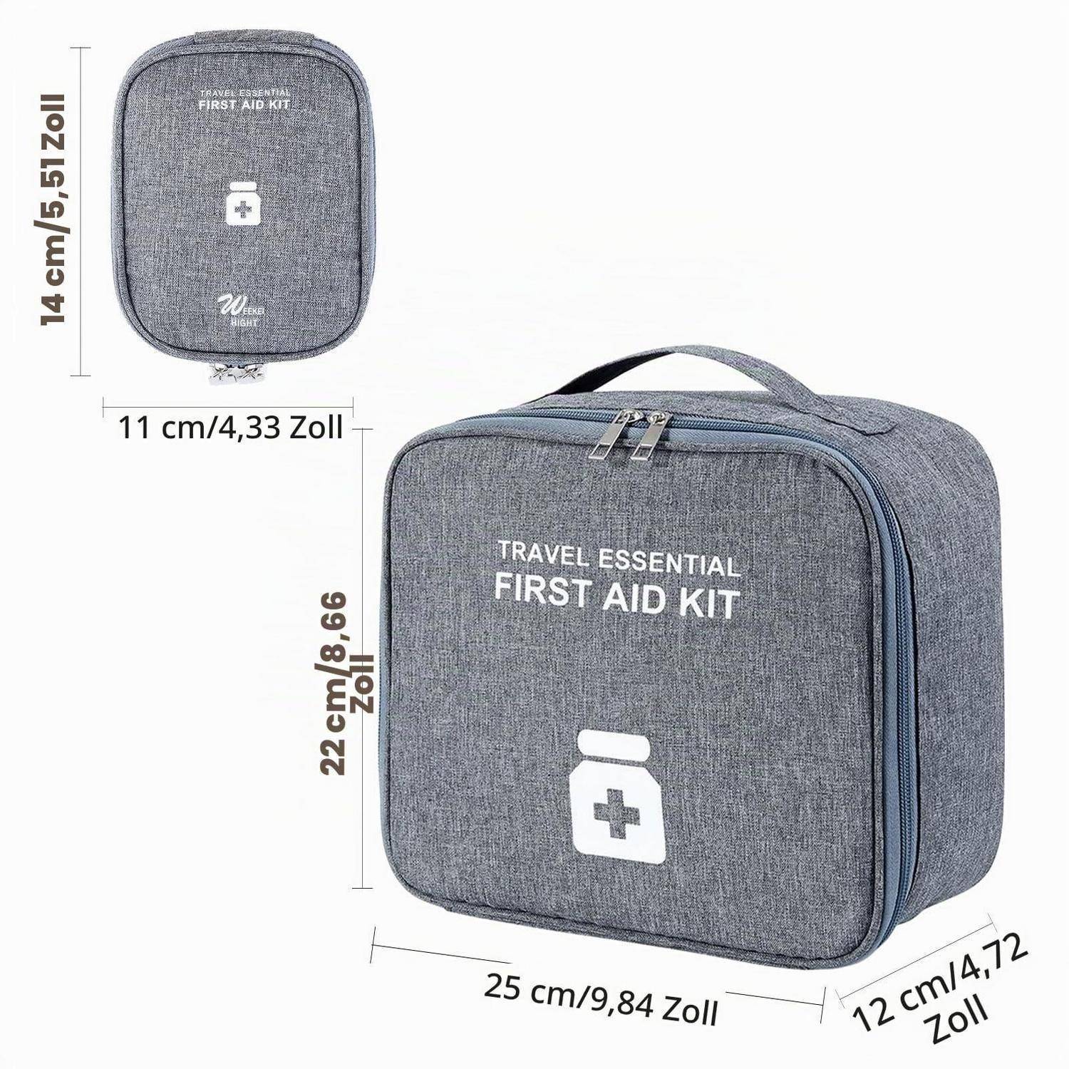 2x Medizin Aufbewahrungstasche, Reiseapotheke, feuchtigkeitsdicht, doppellagig