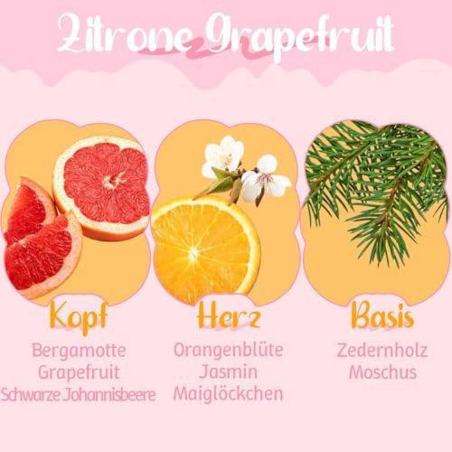 M&amp;SENSE Duftkerze Zitrone-Grapefruit Sojawachs 160g 30h