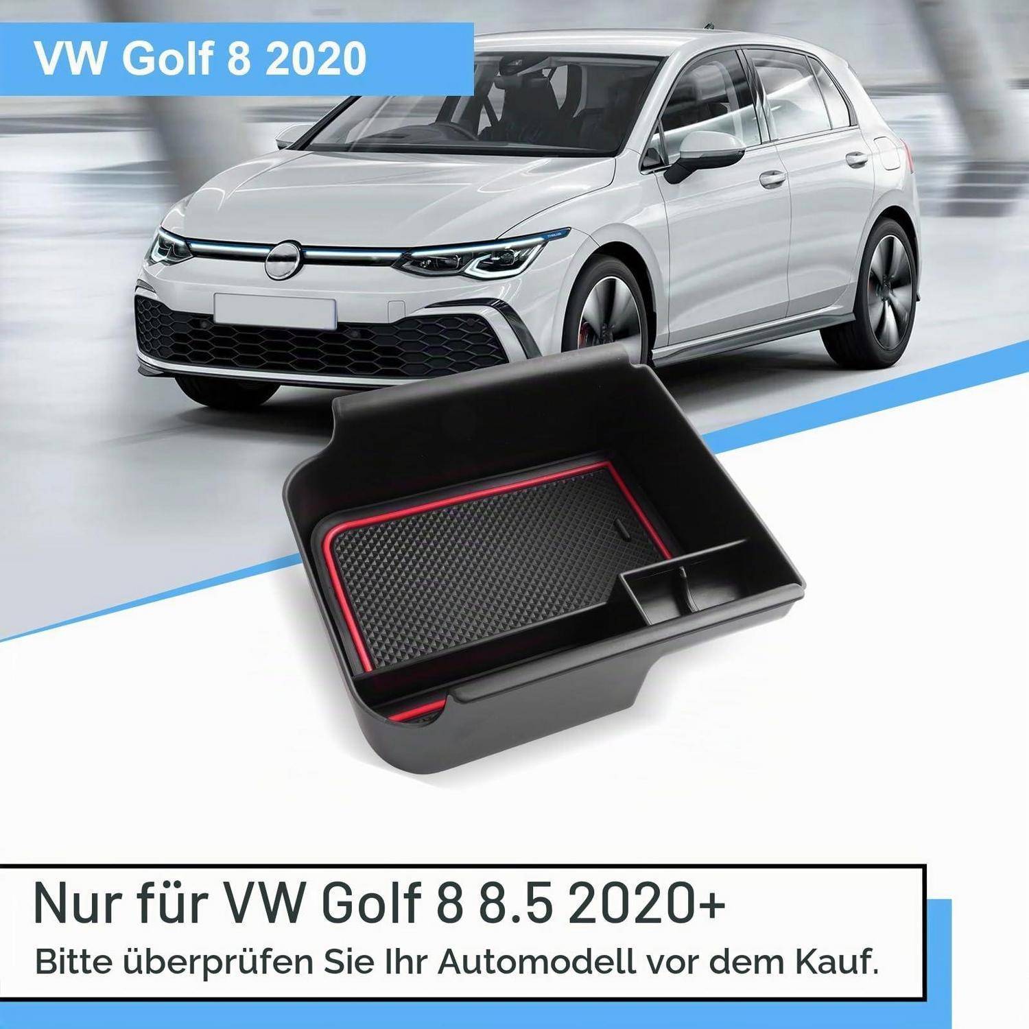 Mittelkonsolen-Organizer für VW Golf 8 8.5 GTI GTD GTE 2020-2025 Rot