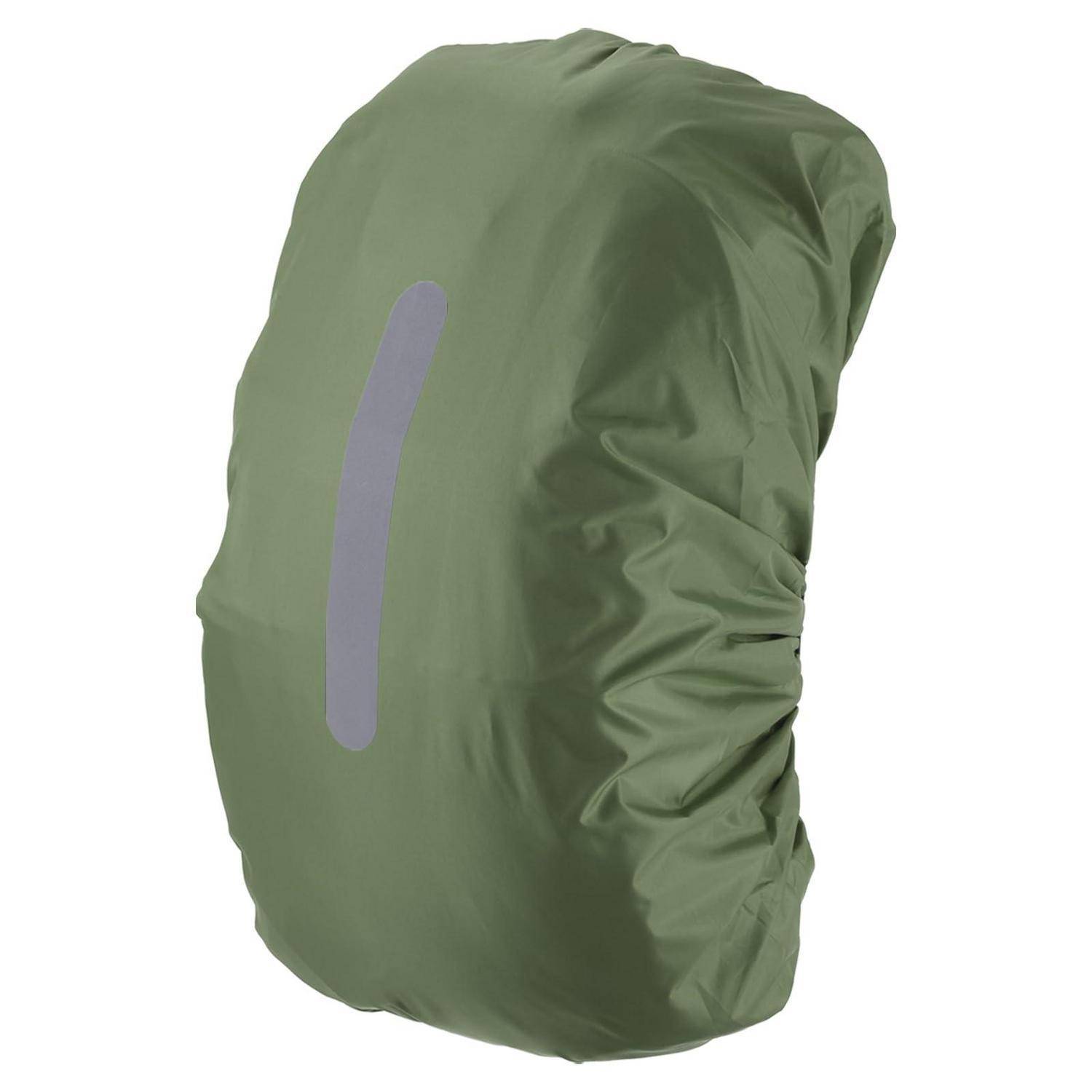 Rucksack Regenhülle XXL Oliv 75-85L wasserdicht reflektierend