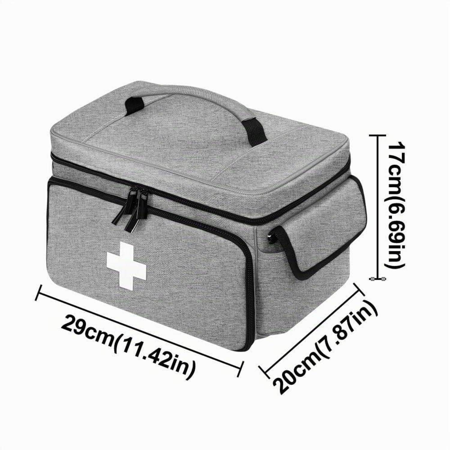Erste Hilfe Tasche leer Grau, wasserdicht, 29x20x17cm