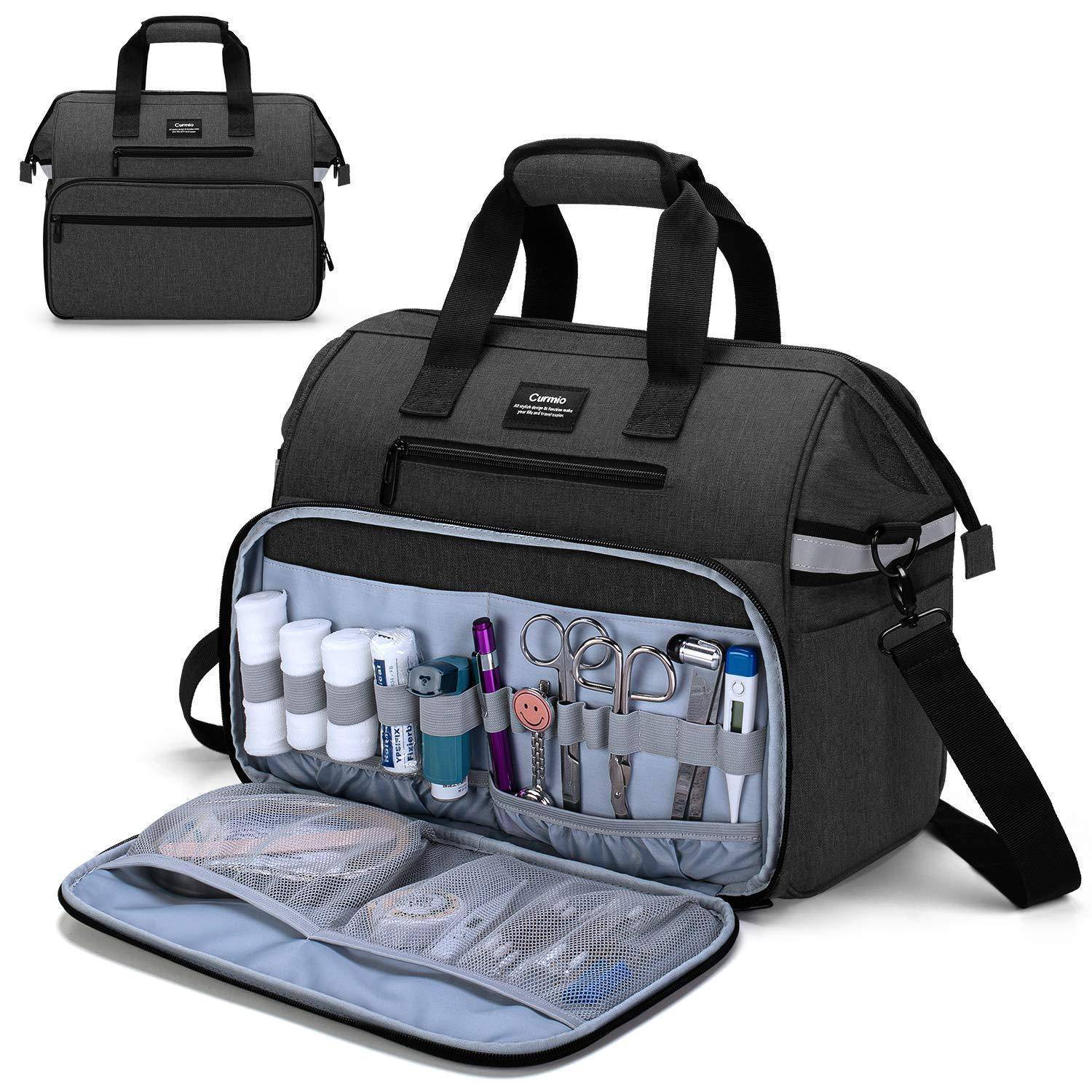CURMIO Erste Hilfe Tasche Schwarz Wasserdicht Langlebig