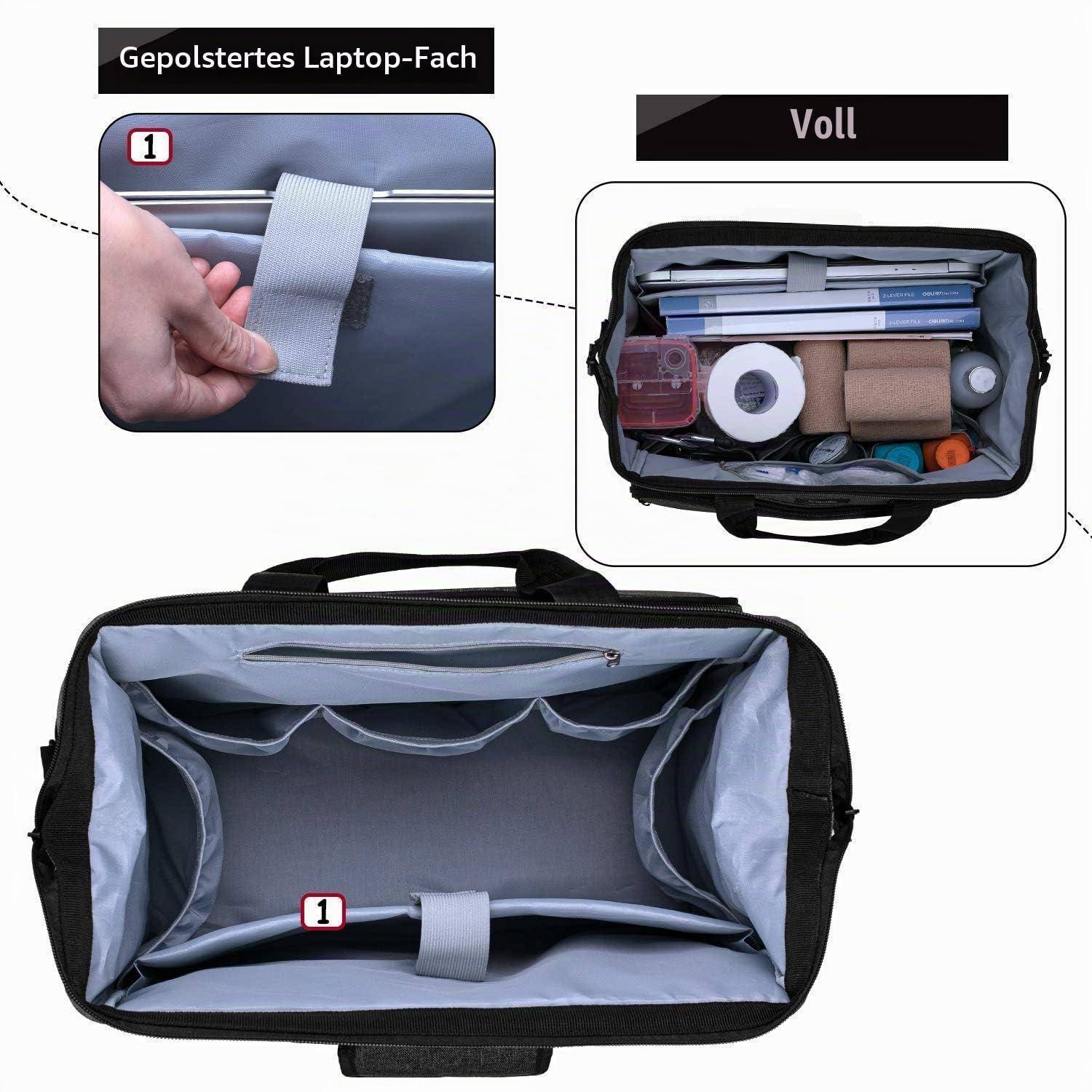 CURMIO Erste Hilfe Tasche Schwarz Wasserdicht Langlebig