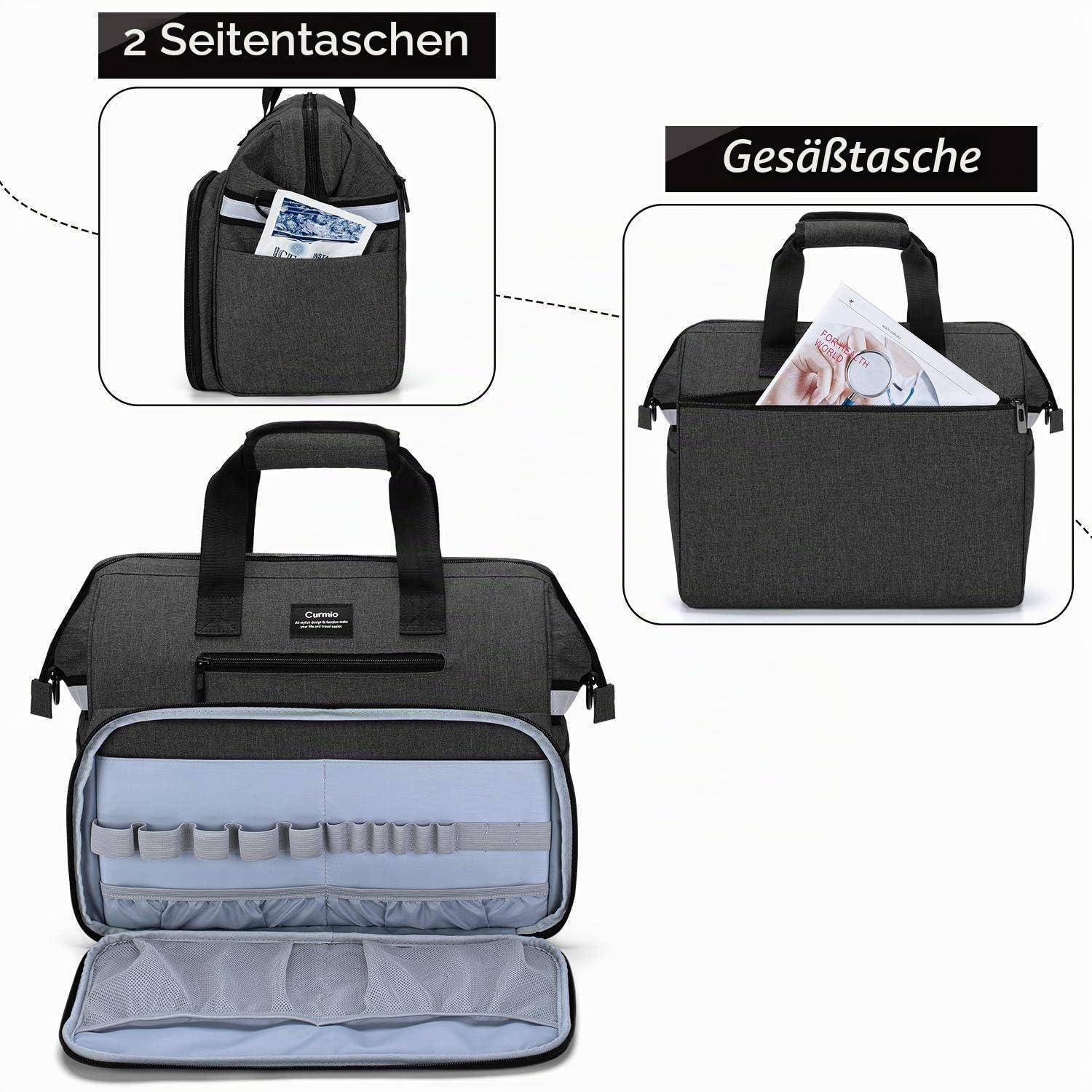 CURMIO Erste Hilfe Tasche Schwarz Wasserdicht Langlebig