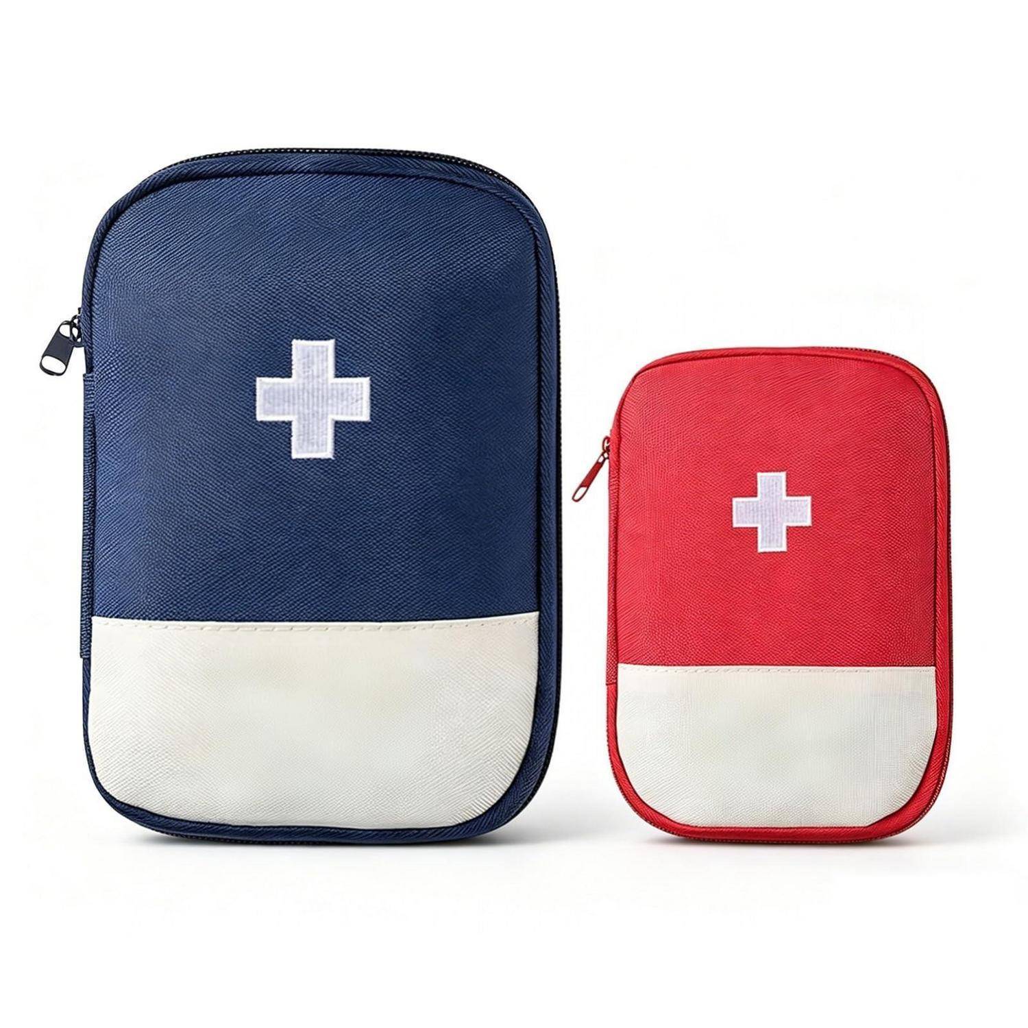 2x Erste Hilfe Tasche leer, Medikamententasche kompakt, wasserdicht