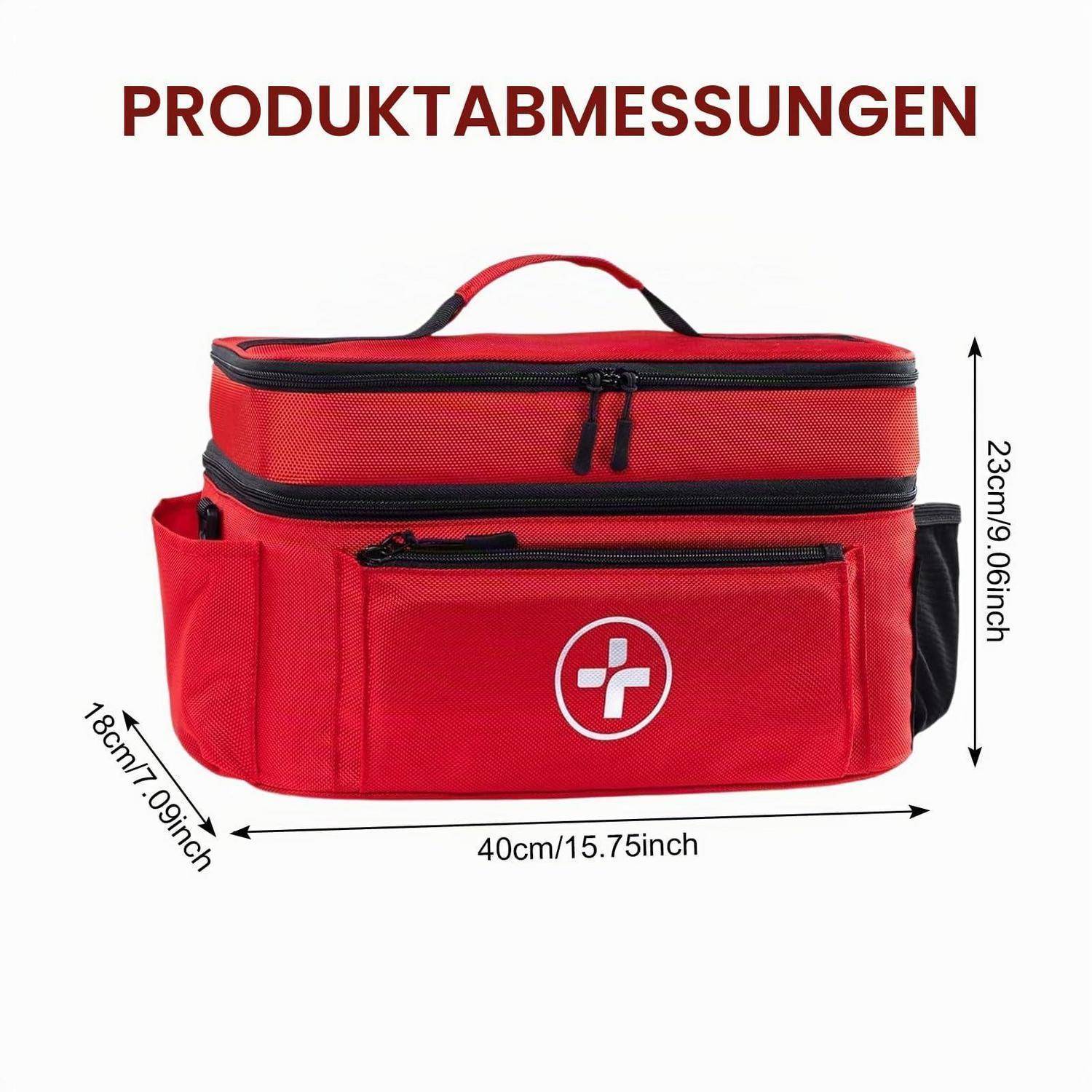 Naapesi Erste-Hilfe-Tasche Rot, große Kapazität, Oxford-Gewebe