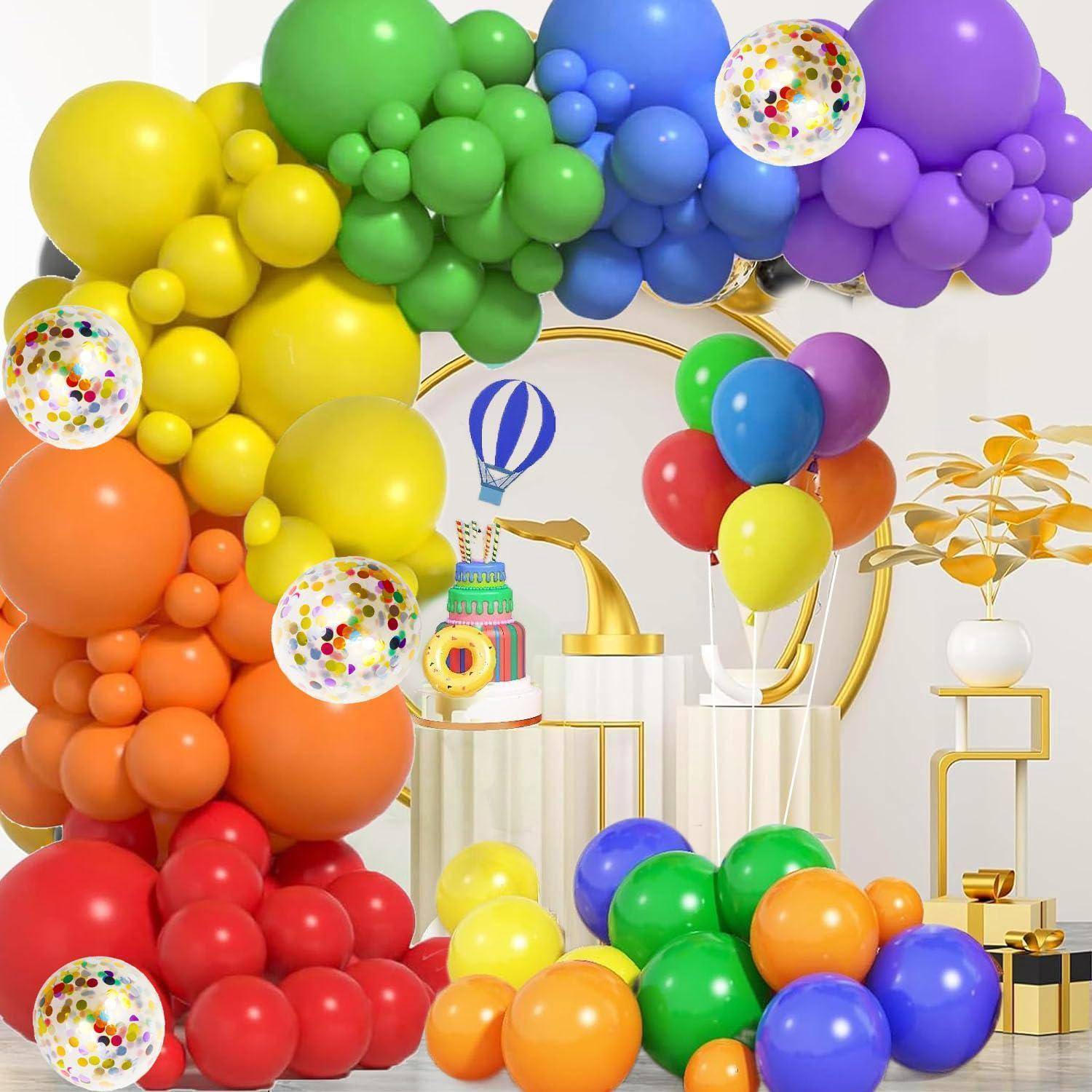 Luftballon Girlande Regenbogen 103tlg. Latex Ballons Bogen Kit