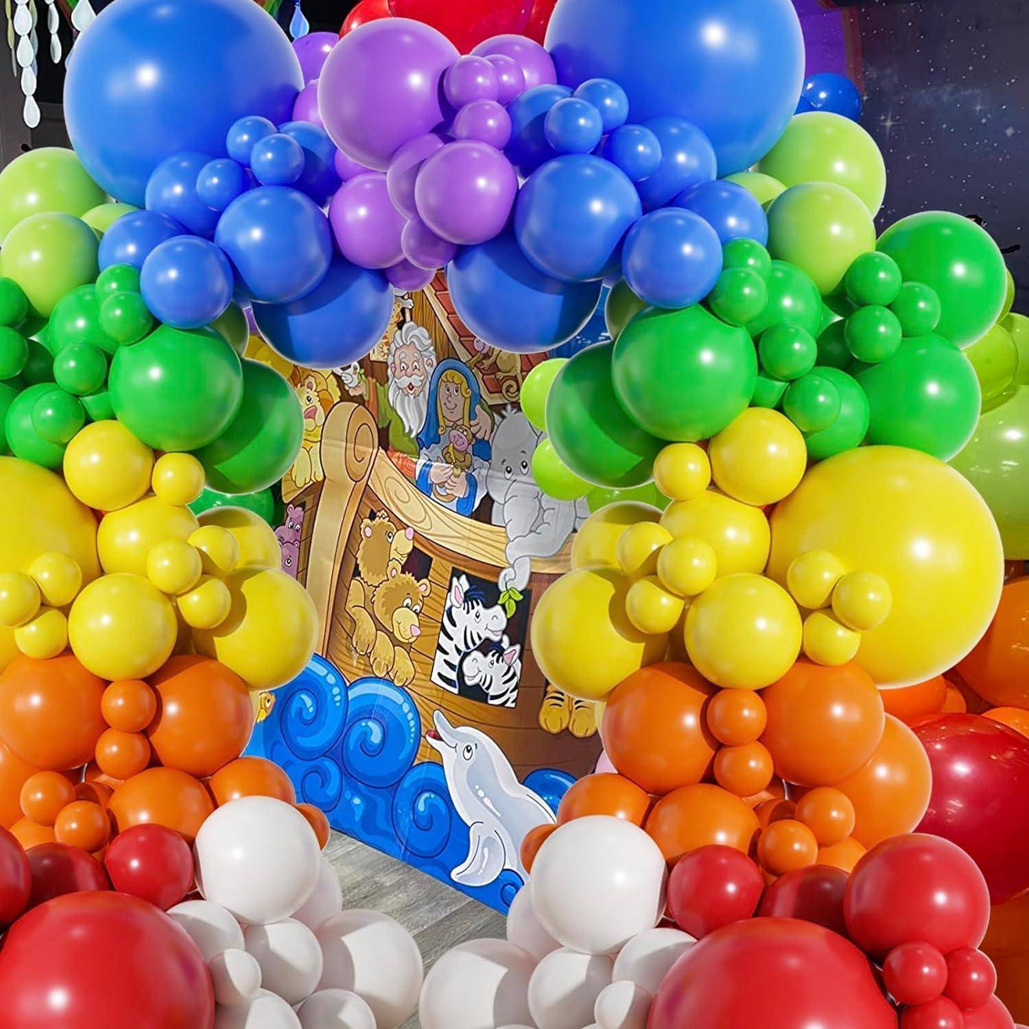 Luftballon Girlande Regenbogen 103tlg. Latex Ballons Bogen Kit
