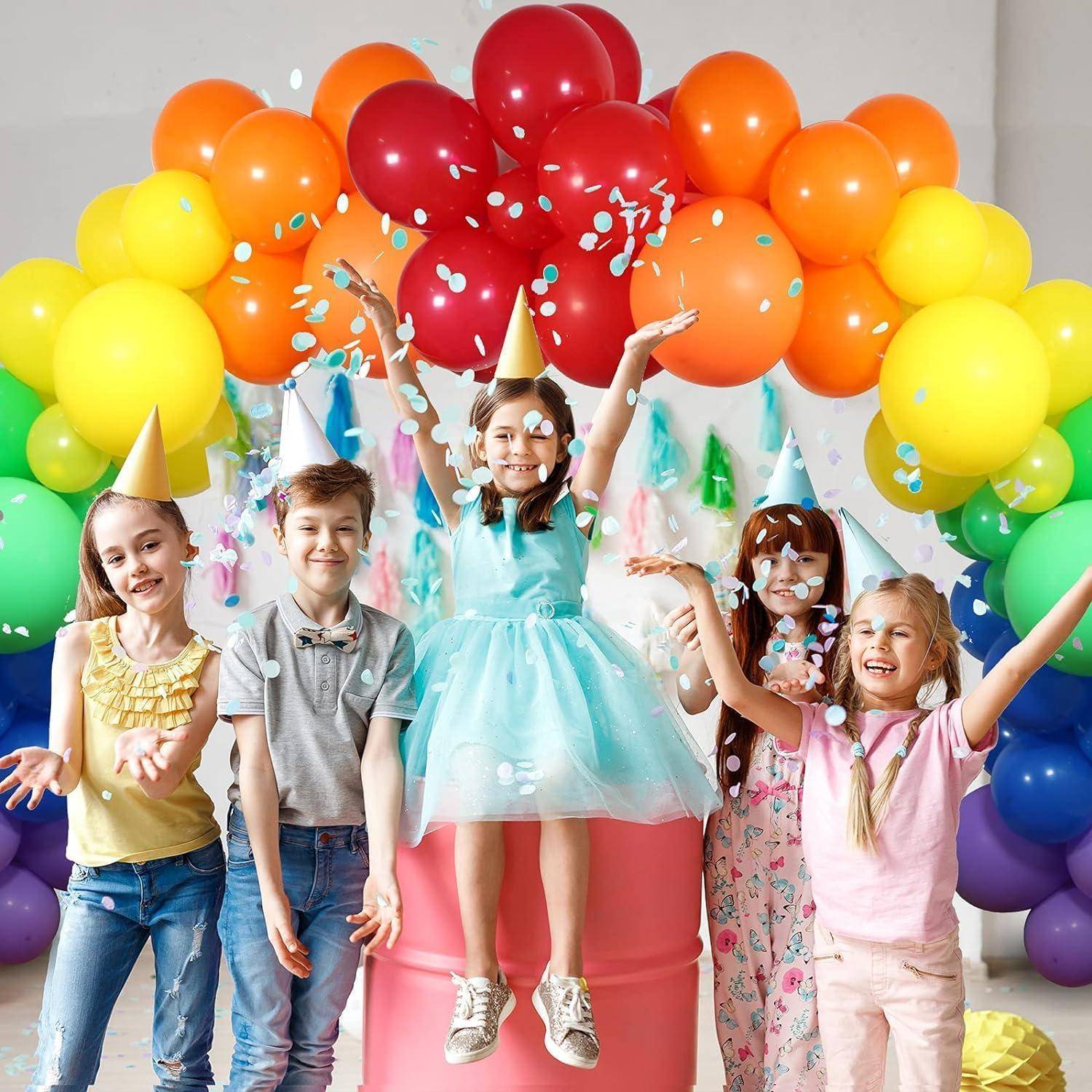 Luftballon Girlande Regenbogen 103tlg. Latex Ballons Bogen Kit