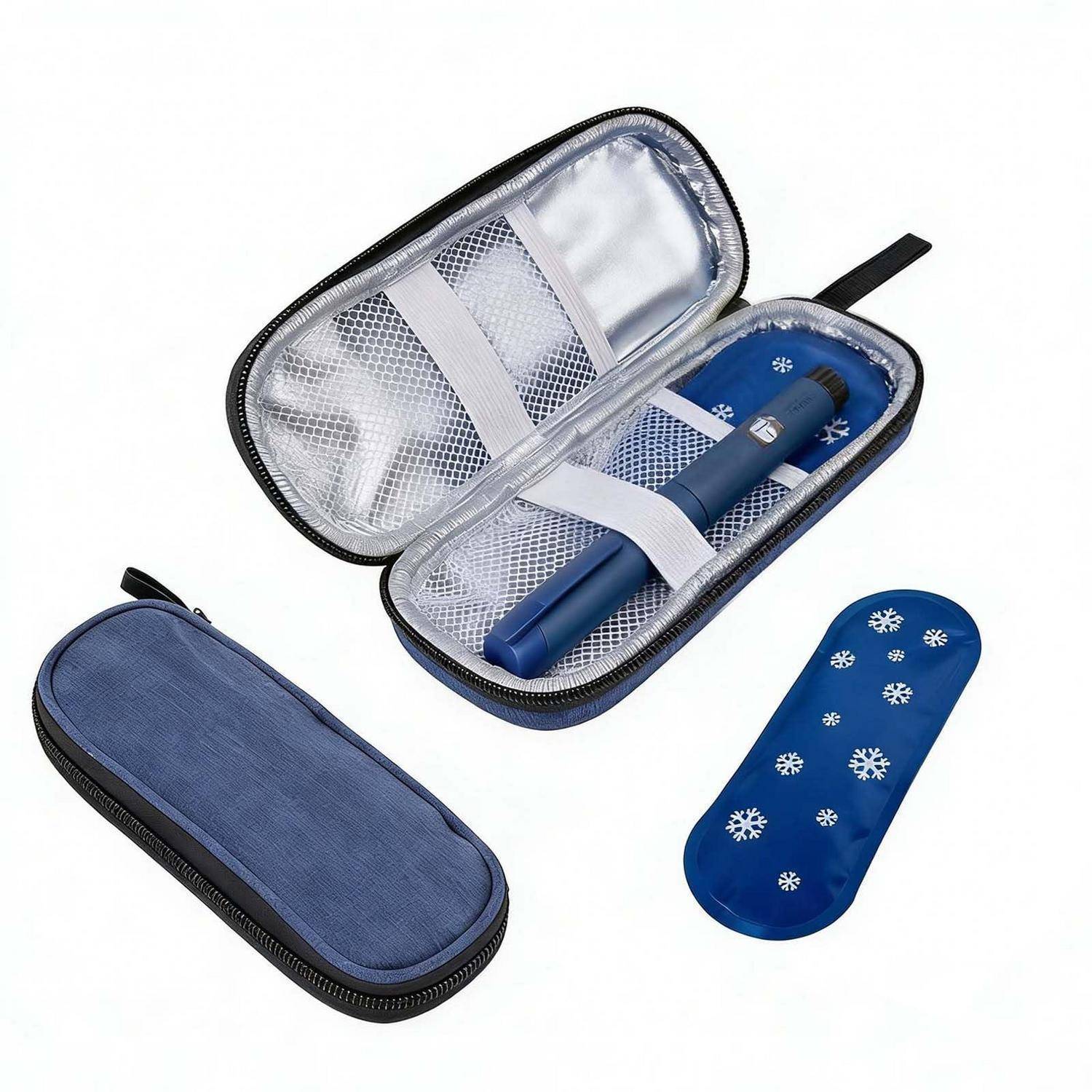 Insulin Kühltasche mit Kühlakku, Diabetiker Tasche für Insulinpen & Spritzen