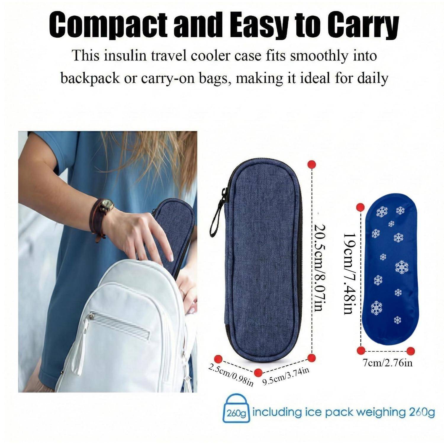 Insulin Kühltasche mit Kühlakku, Diabetiker Tasche für Insulinpen &amp; Spritzen