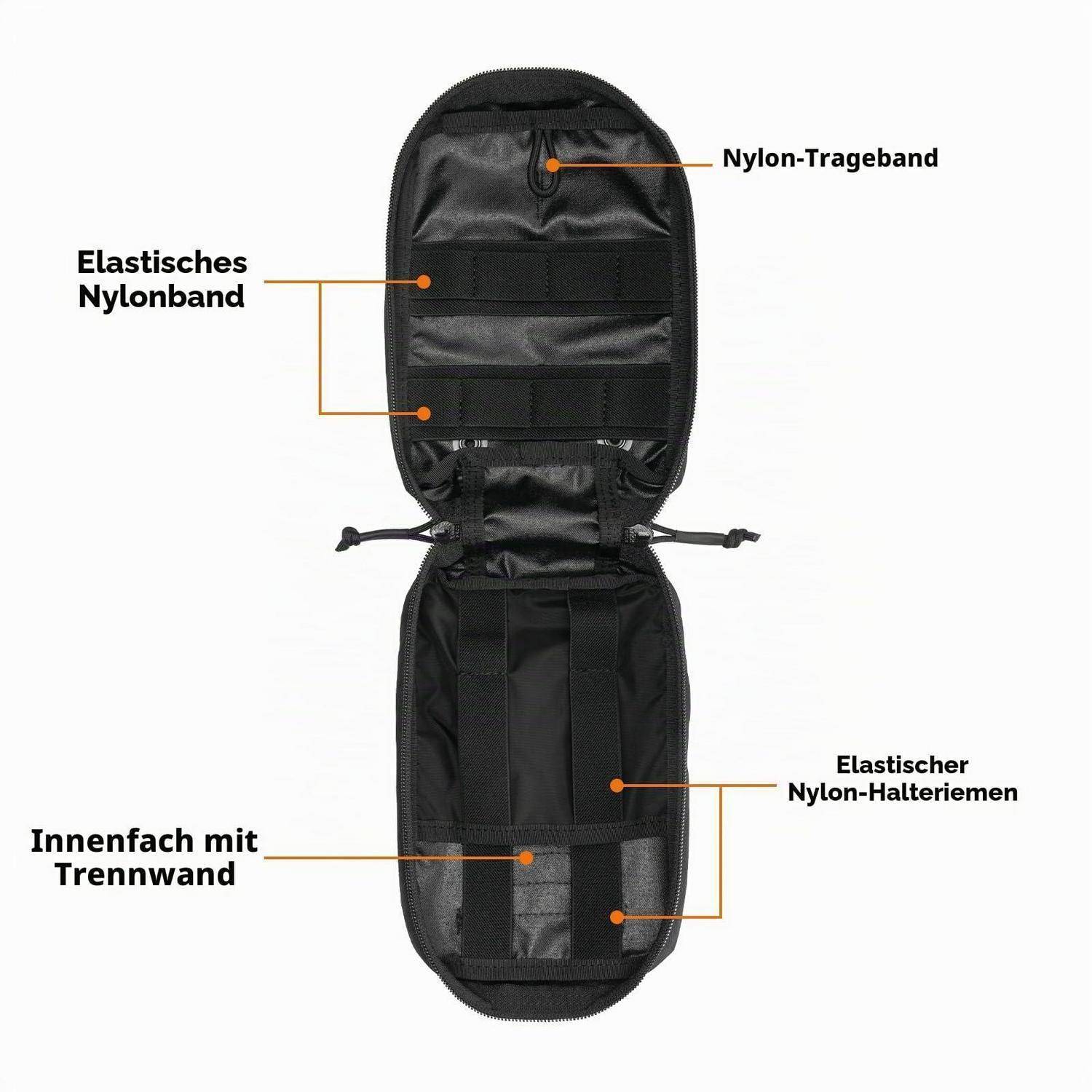 EXCELLENT ELITE SPANKER IFAK Tasche Molle Pouch Schwarz 500D Cordura