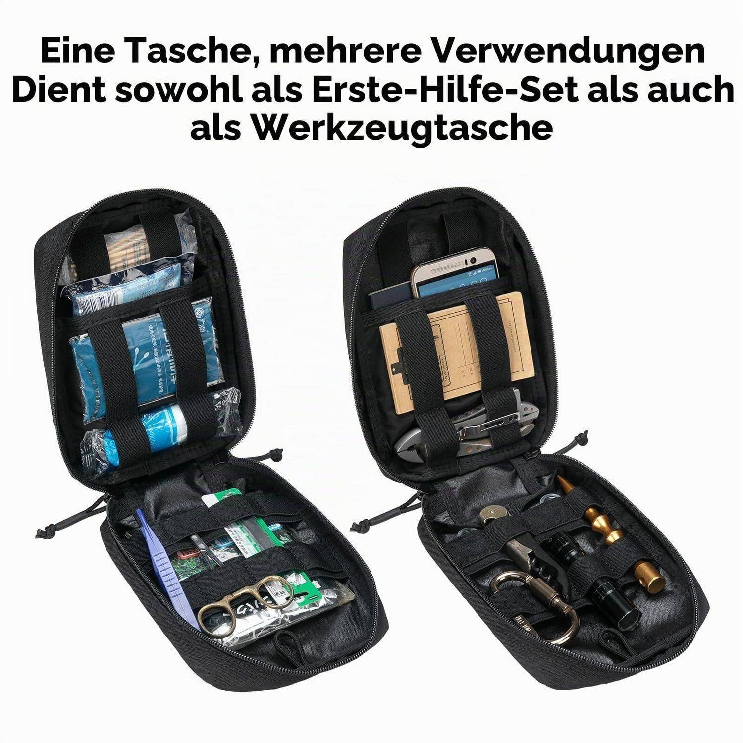 EXCELLENT ELITE SPANKER IFAK Tasche Molle Pouch Schwarz 500D Cordura