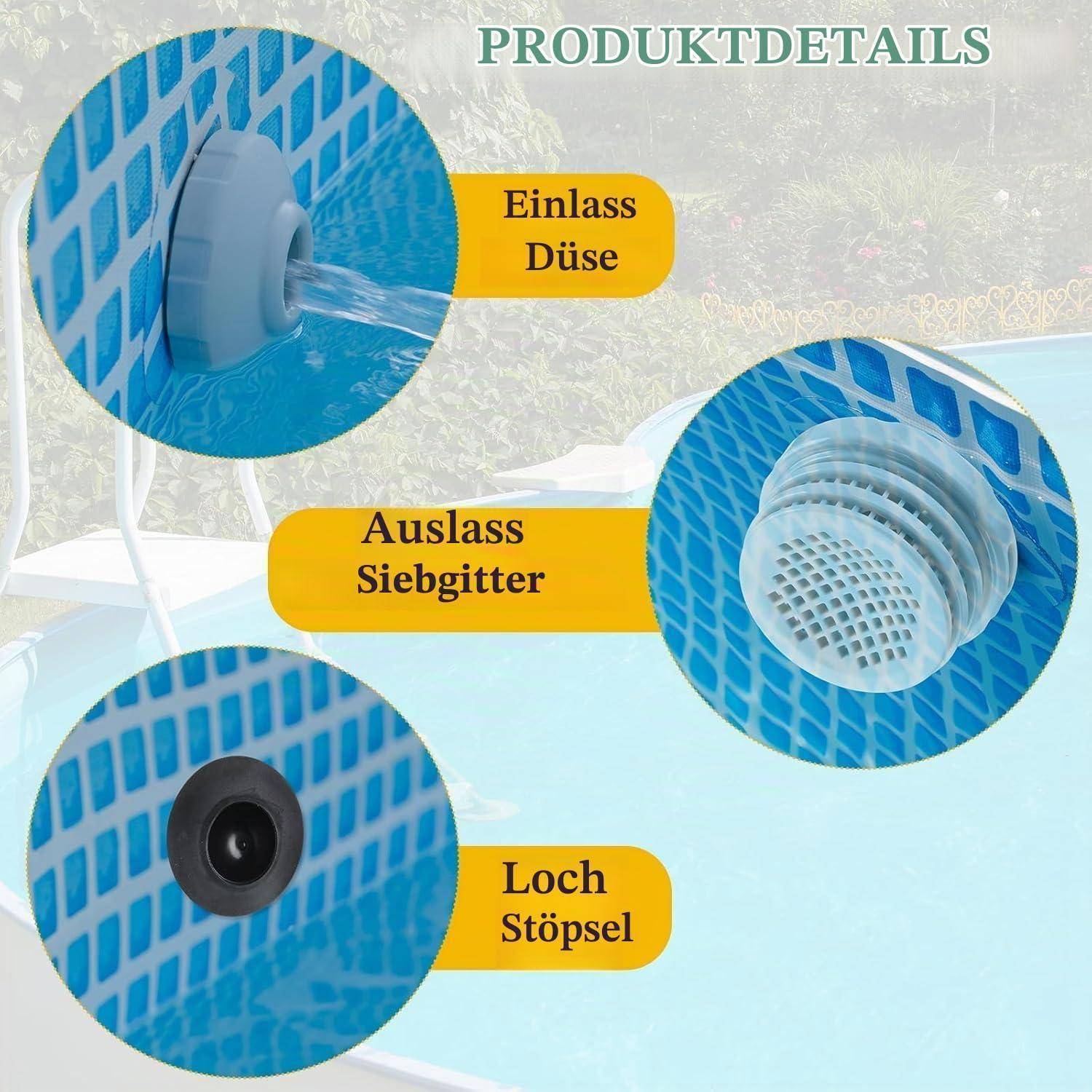 Pool Anschlussset 32mm mit Innengewinde für oberirdische Pools