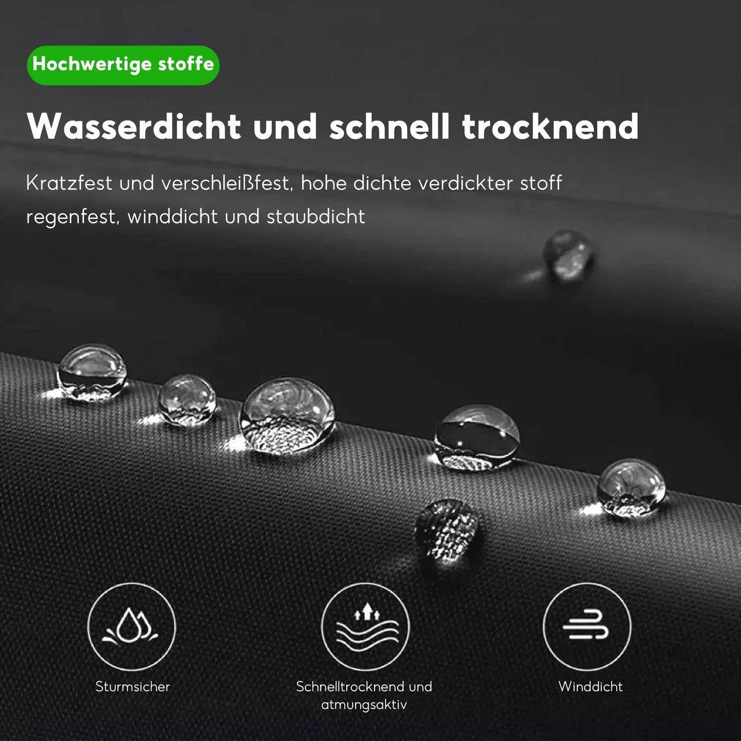 Fahrradabdeckung Wasserdicht Schwarz 220x110x95cm