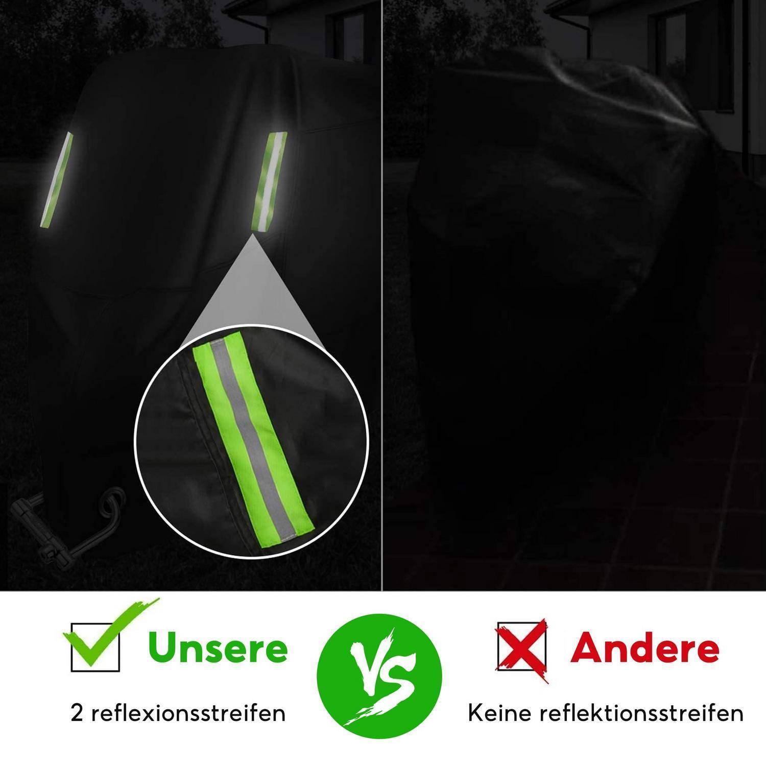 Fahrradabdeckung Wasserdicht Schwarz 220x110x95cm