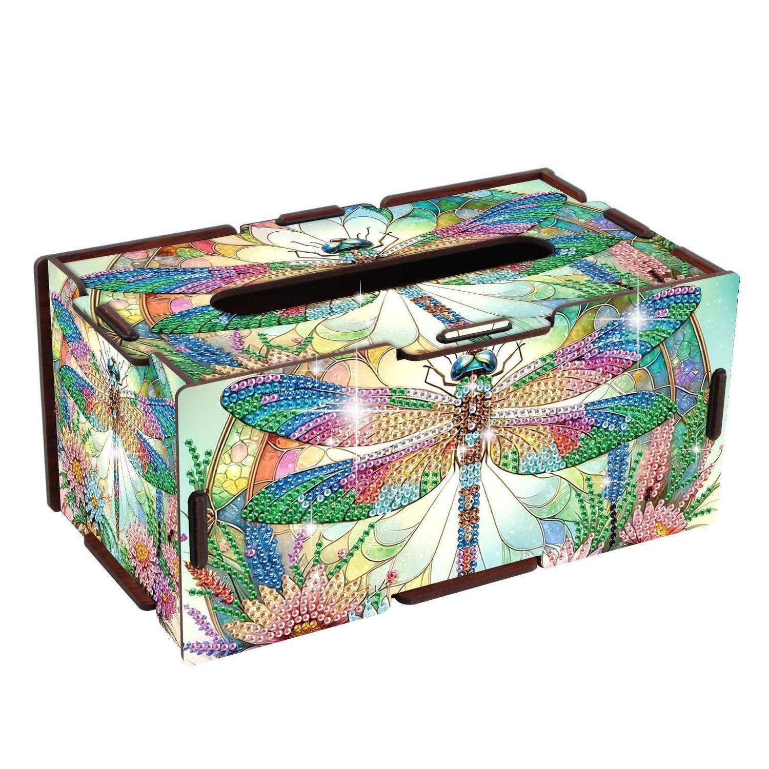DIY Diamond Painting Taschentücherbox Libelle 22.5x12.7cm