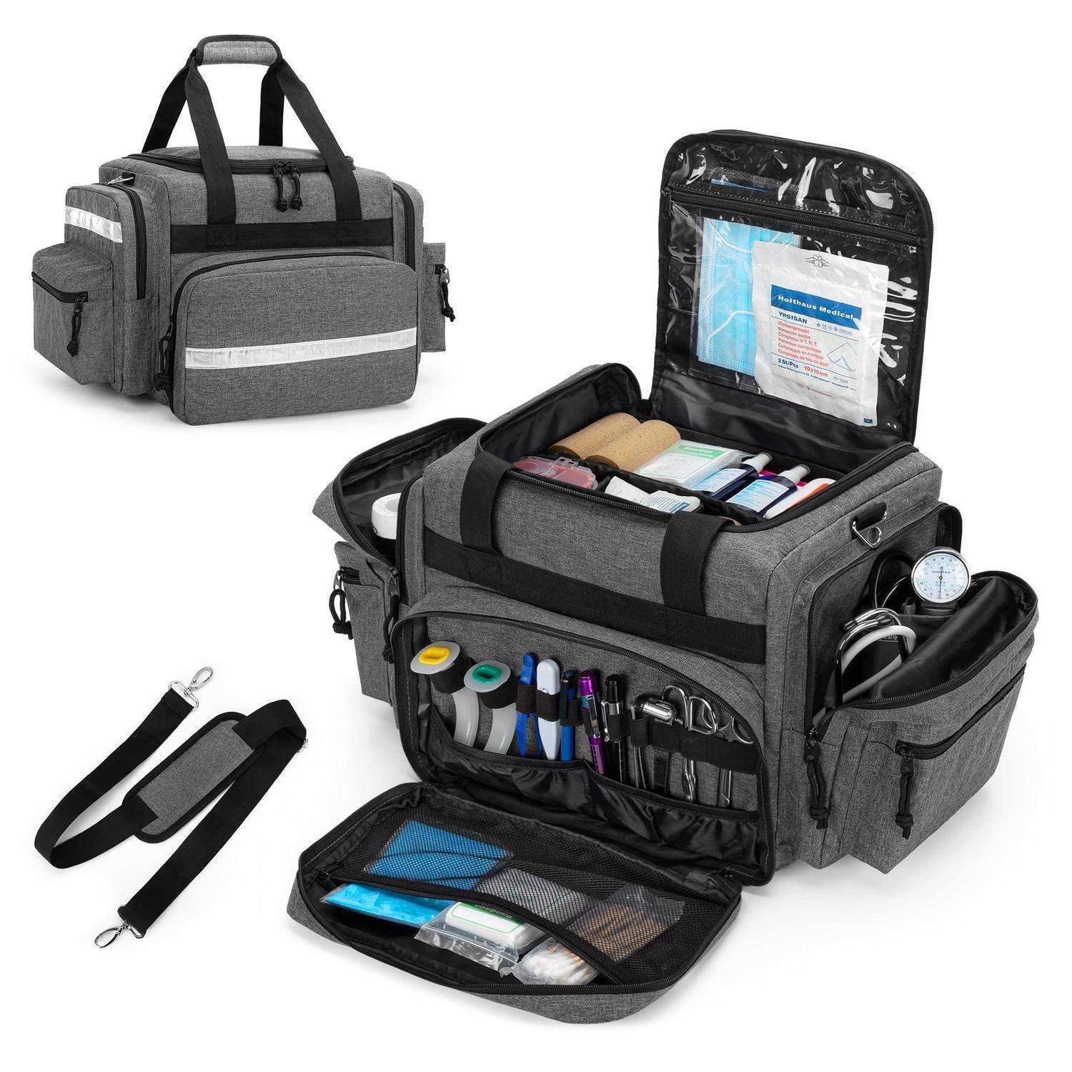 Damero Medizinische Trauma Tasche leer Grau mit Trennwänden
