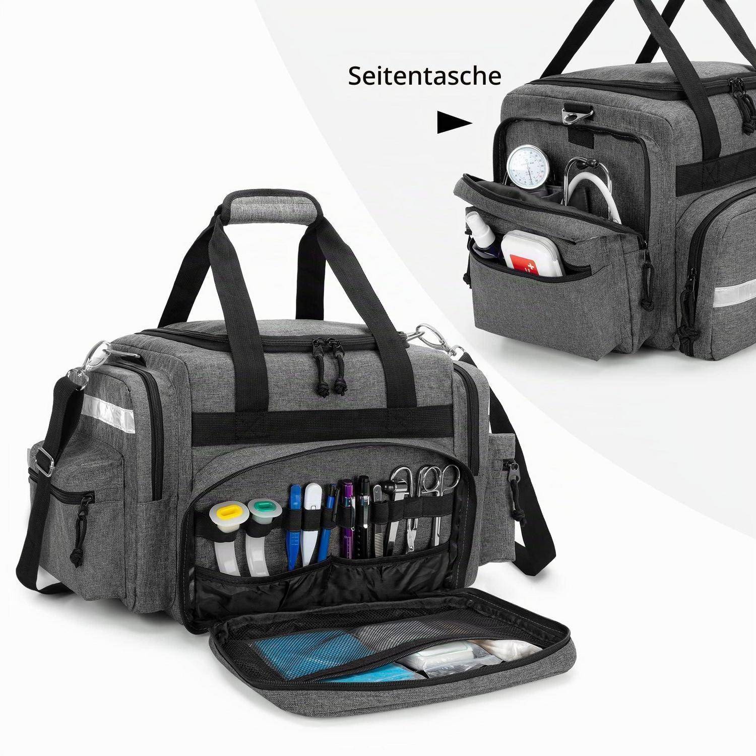 Damero Medizinische Trauma Tasche leer Grau mit Trennwänden