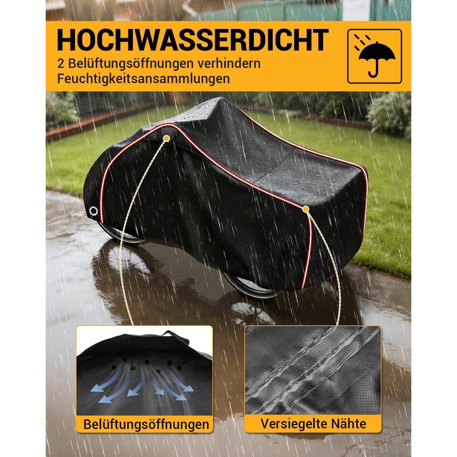 Fahrradabdeckung Lastenrad 258x105x125cm wasserdicht winddicht