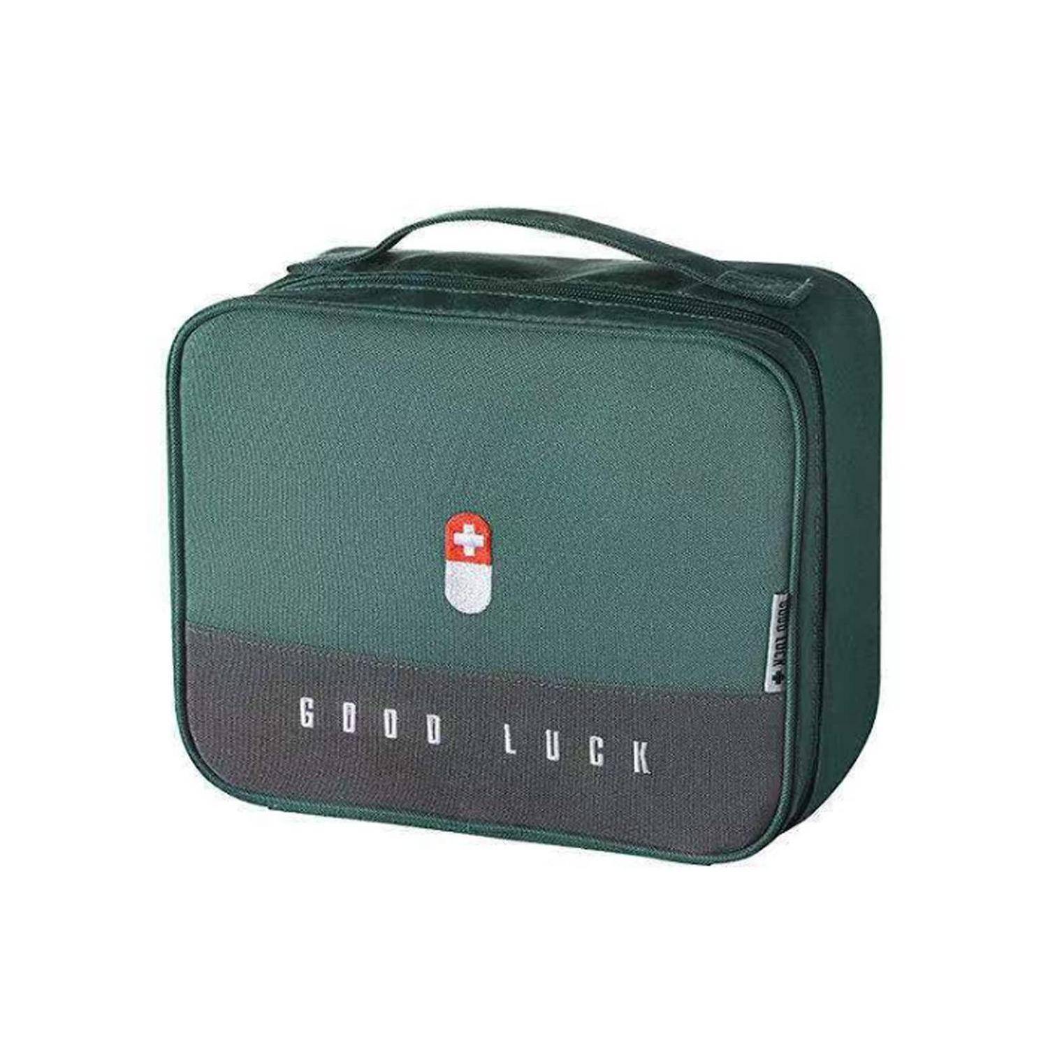Medikamententasche Oxford-Stoff Grün 25x20x13,5cm