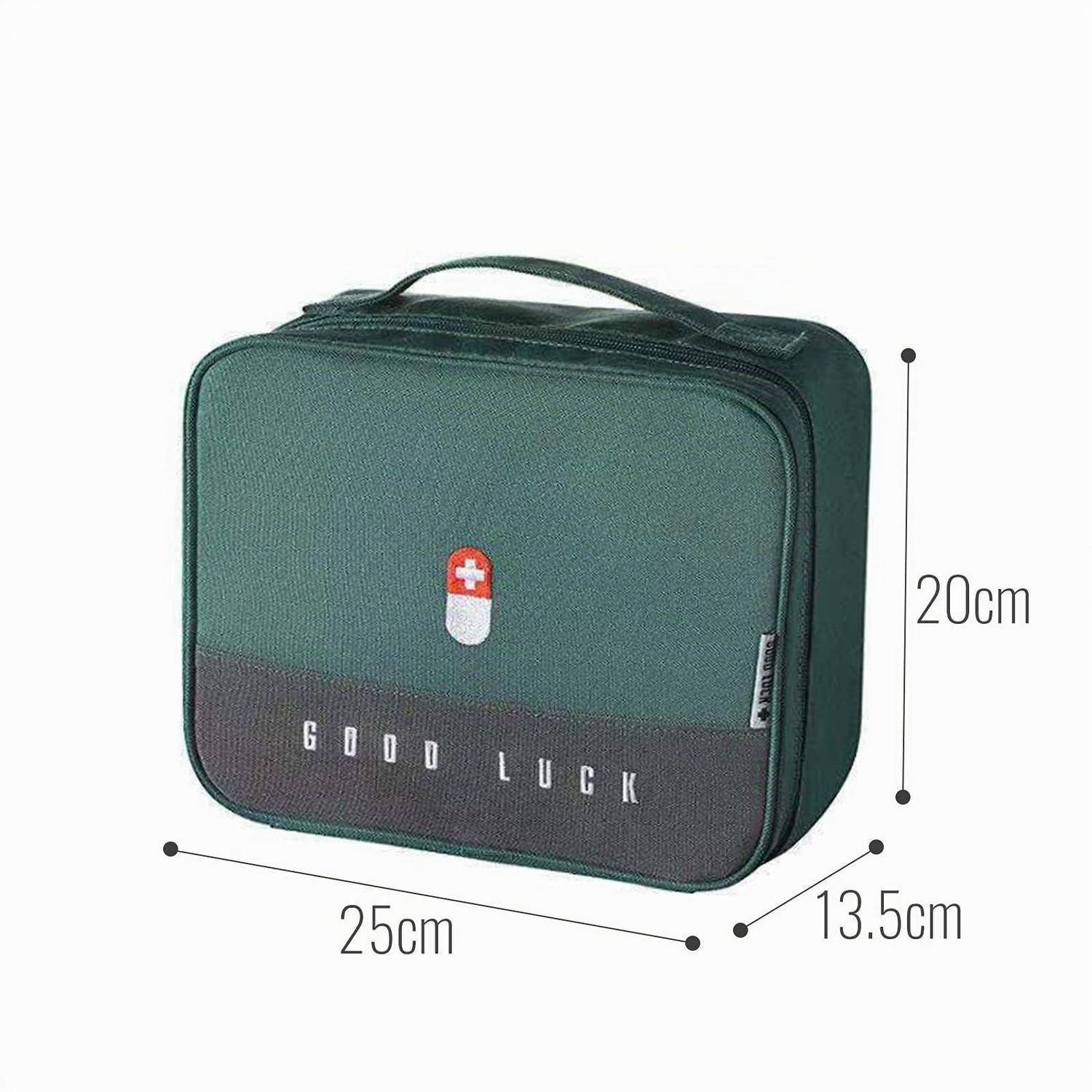 Medikamententasche Oxford-Stoff Grün 25x20x13,5cm