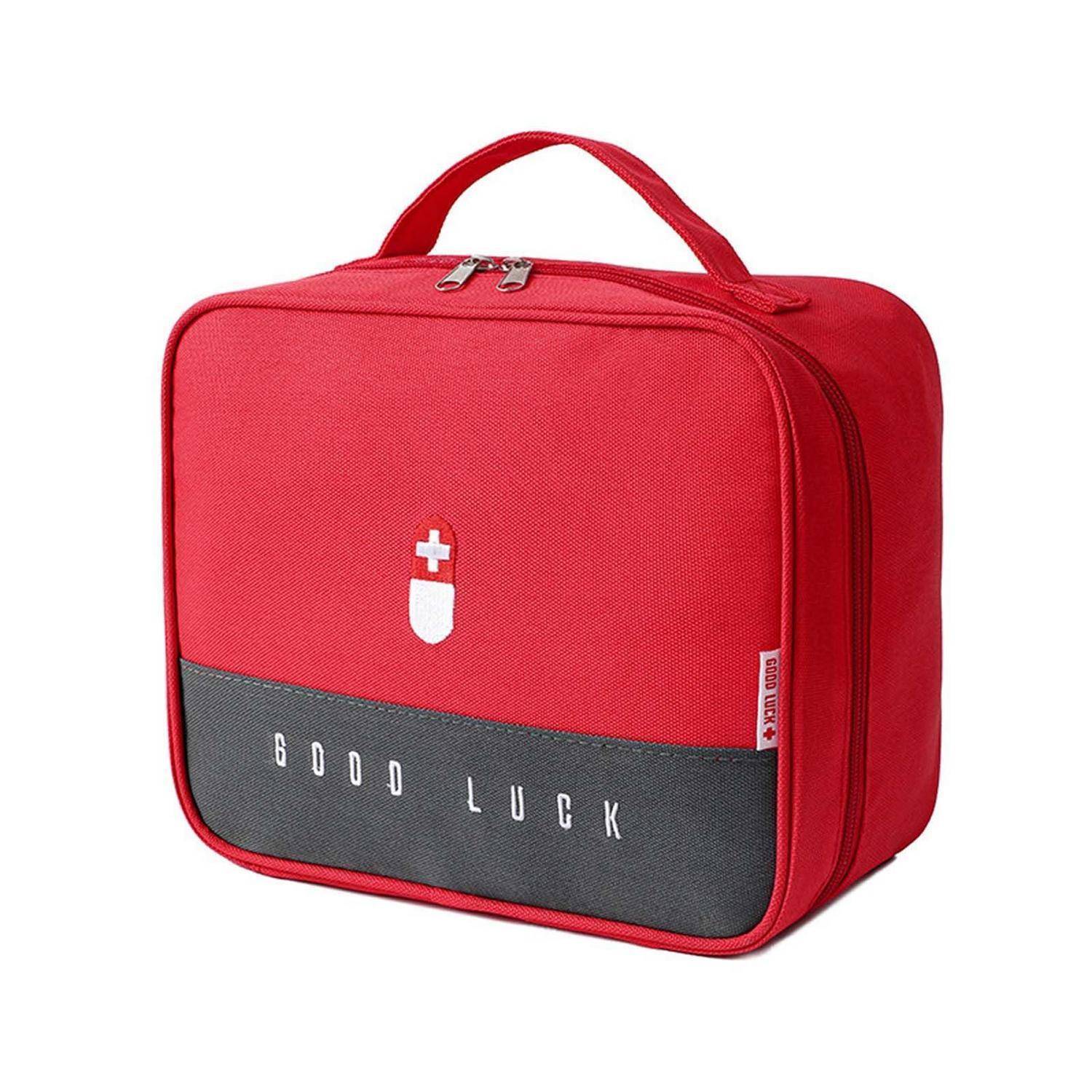 Medikamententasche Rot 25x20x13,5cm Oxford Doppelschicht Wasserdicht