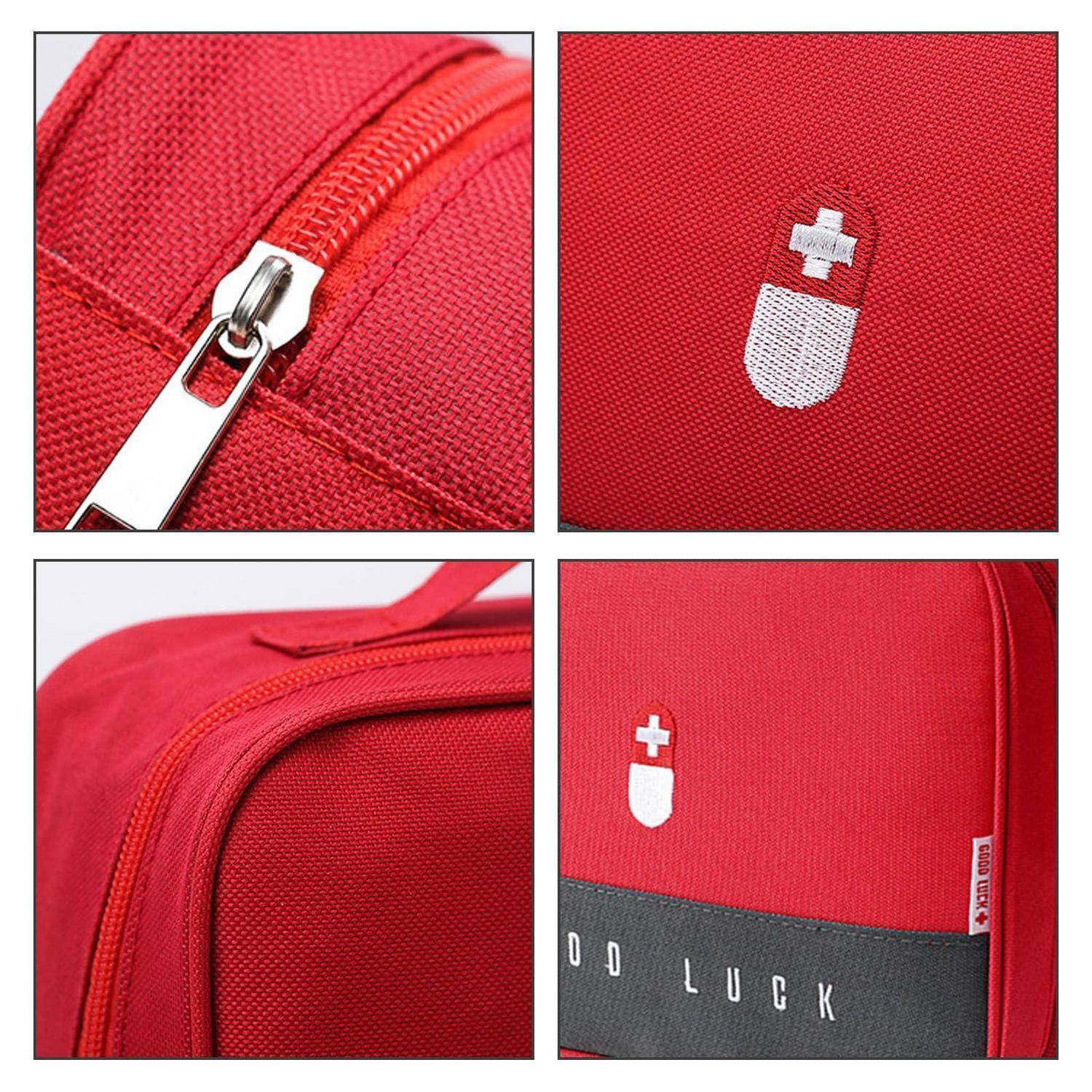 Medikamententasche Rot 25x20x13,5cm Oxford Doppelschicht Wasserdicht