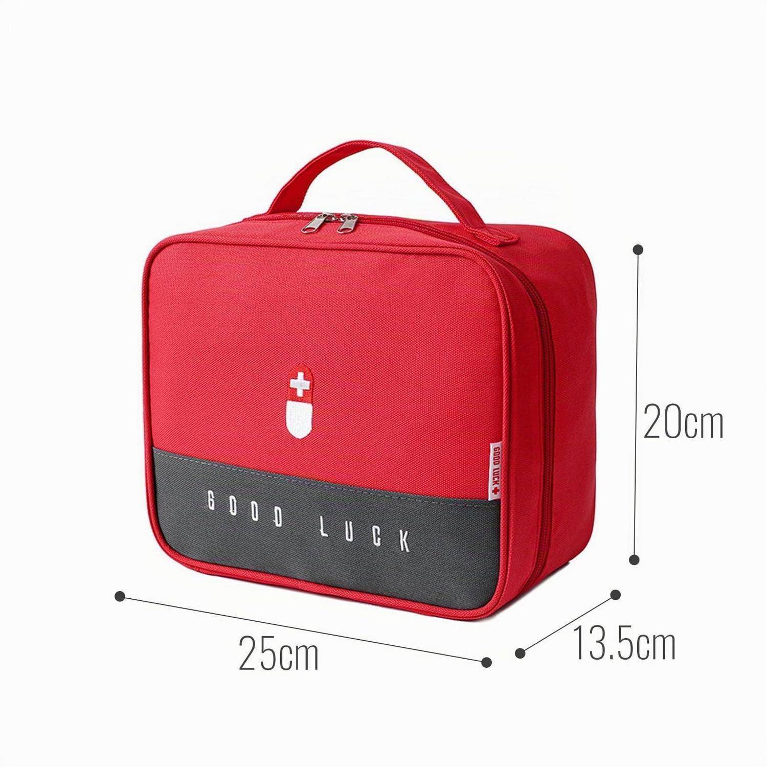 Medikamententasche Rot 25x20x13,5cm Oxford Doppelschicht Wasserdicht