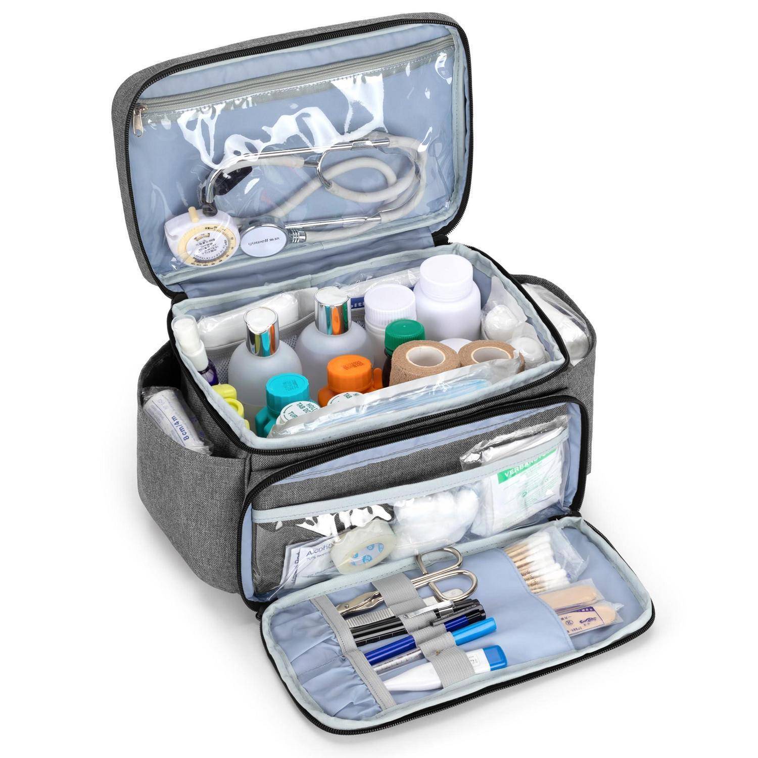 CURMIO Erste Hilfe Tasche Grau 29x19,5x17,5cm Wasserabweisend