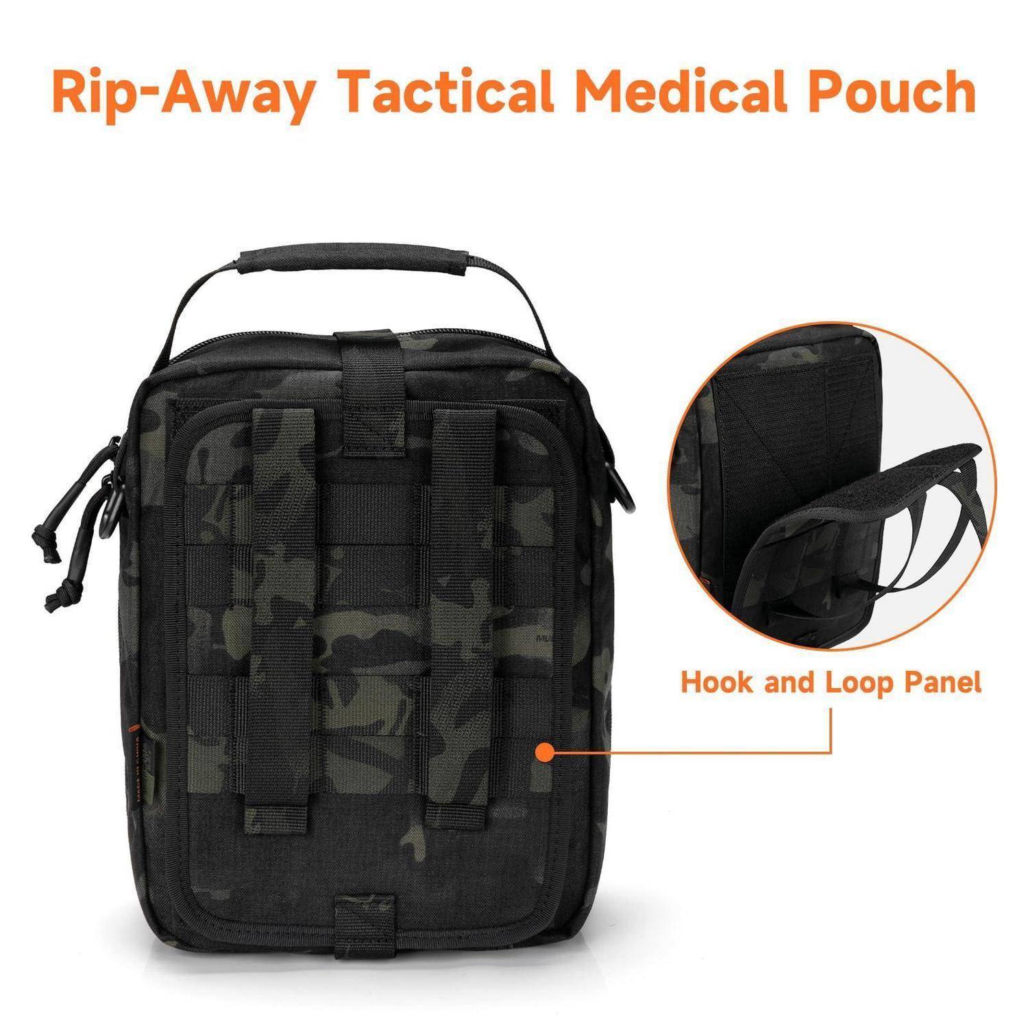Reißbare IFAK Tasche Molle EMT Medizinische Tasche Tarnfarbe Schwarz