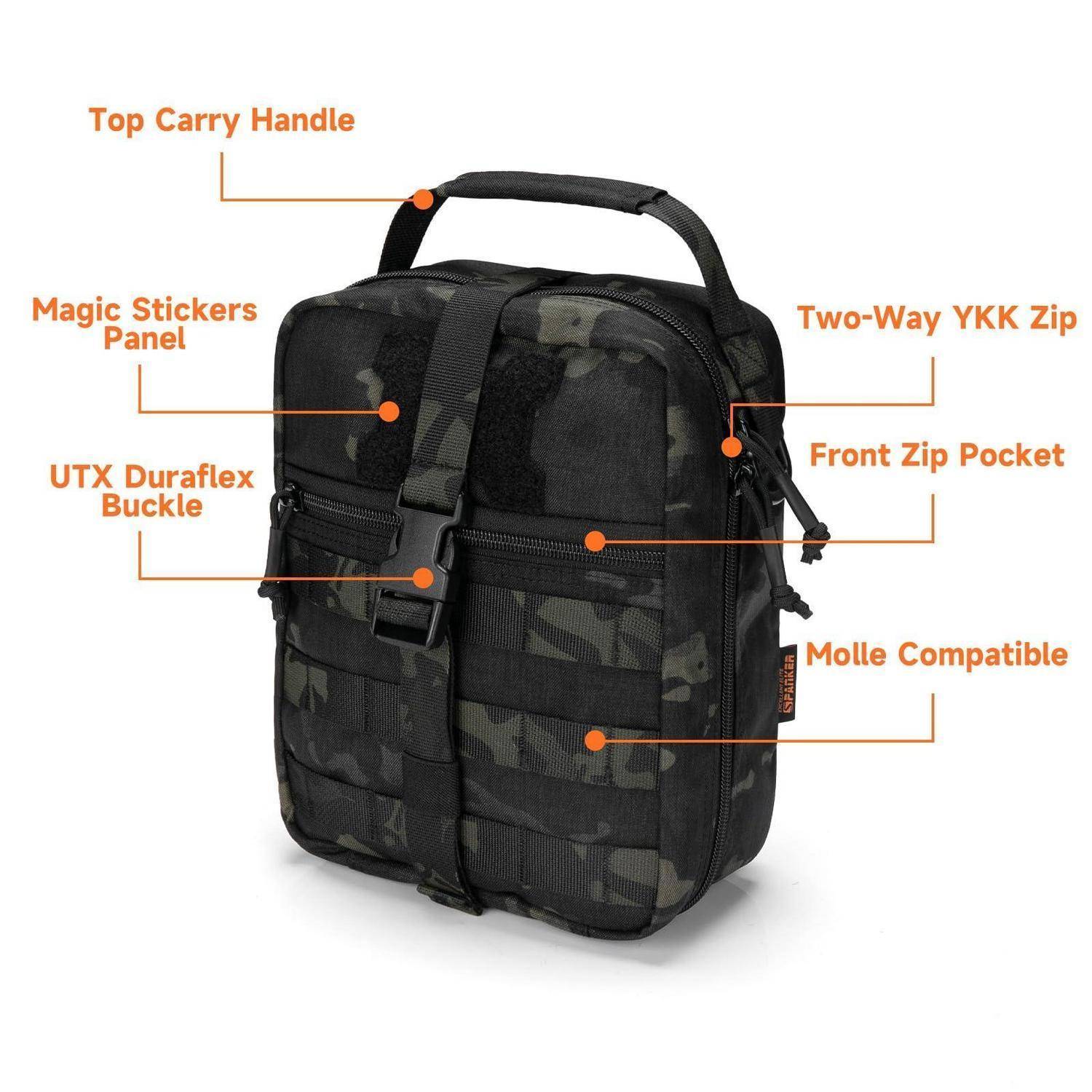 Reißbare IFAK Tasche Molle EMT Medizinische Tasche Tarnfarbe Schwarz