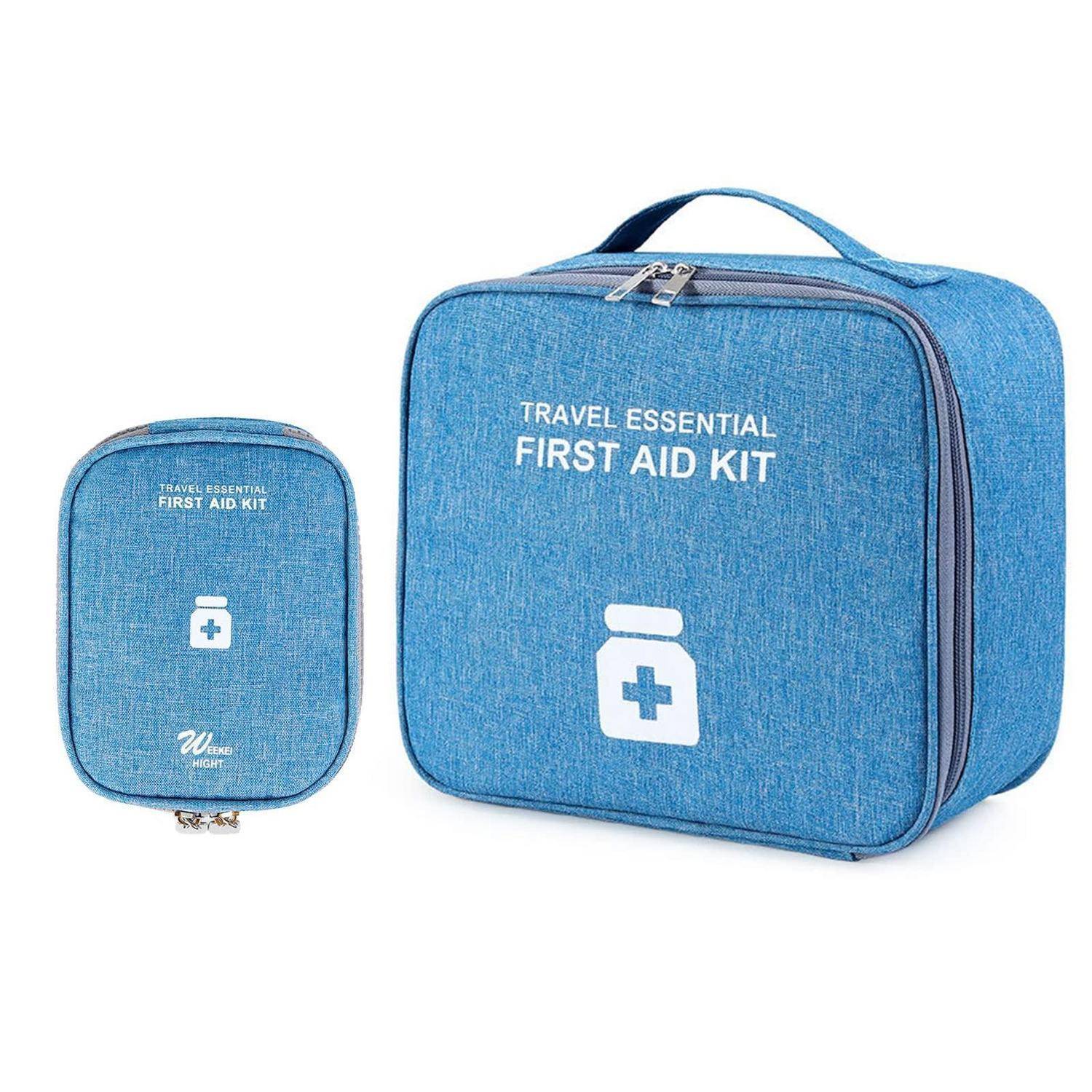 2stk Medikamententasche, Reiseapotheke, Erste Hilfe Tasche, Doppelschicht, Wasserfest